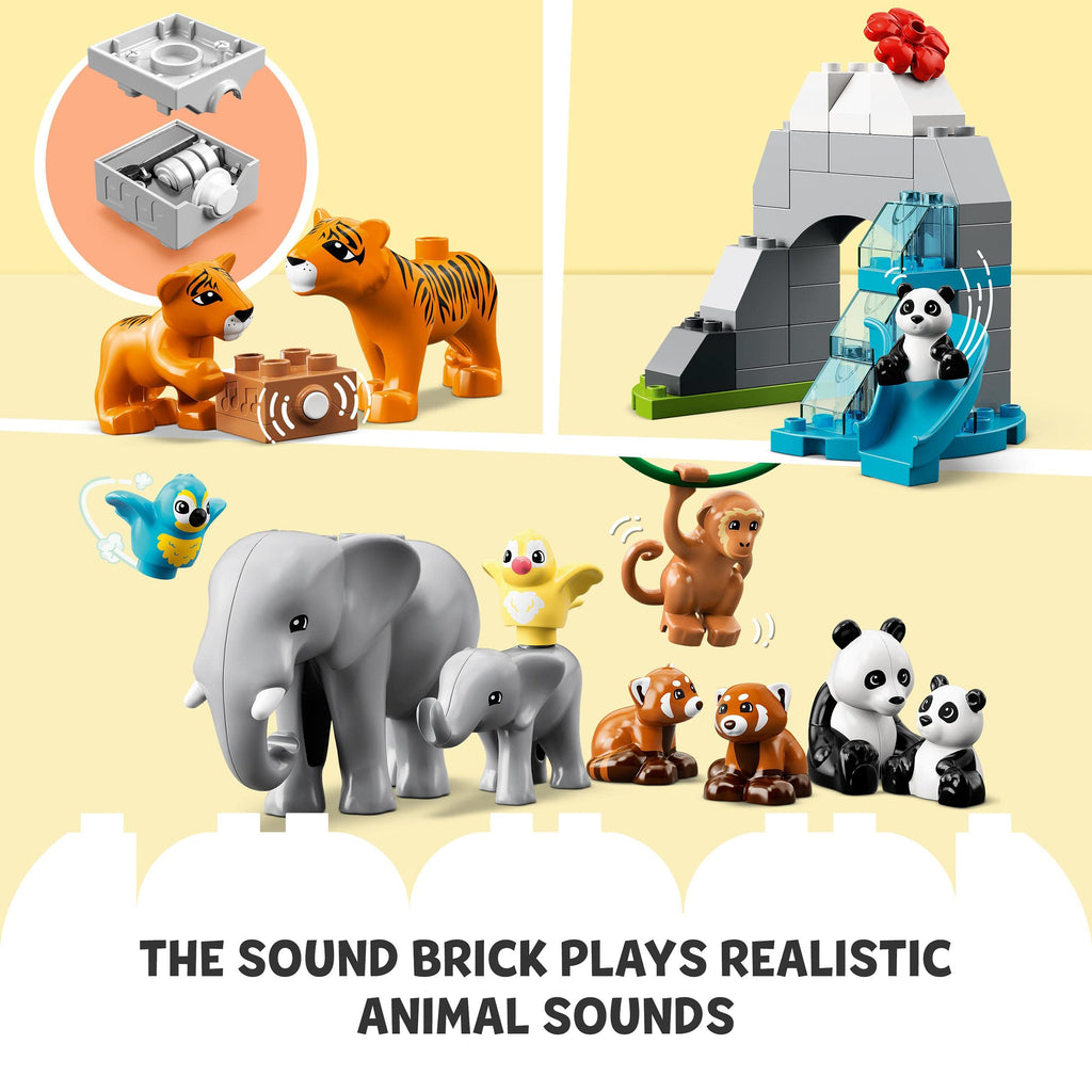 LEGO 10974 DUPLO Animali Selvatici dell'Asia con Suoni – Dai 2 Anni