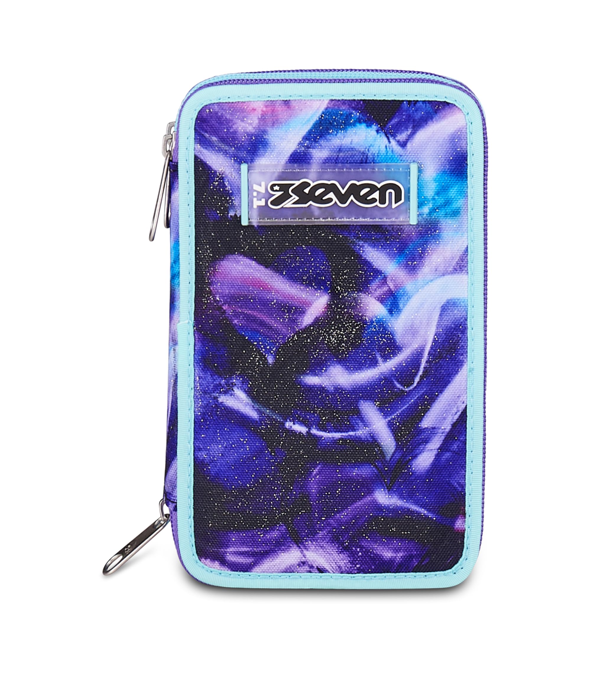 Seven Astuccio Scuola 3 Zip Lovepass – Viola, 45 Pezzi Completo | Triplo Scomparto | Scuola Elementare Bambina
