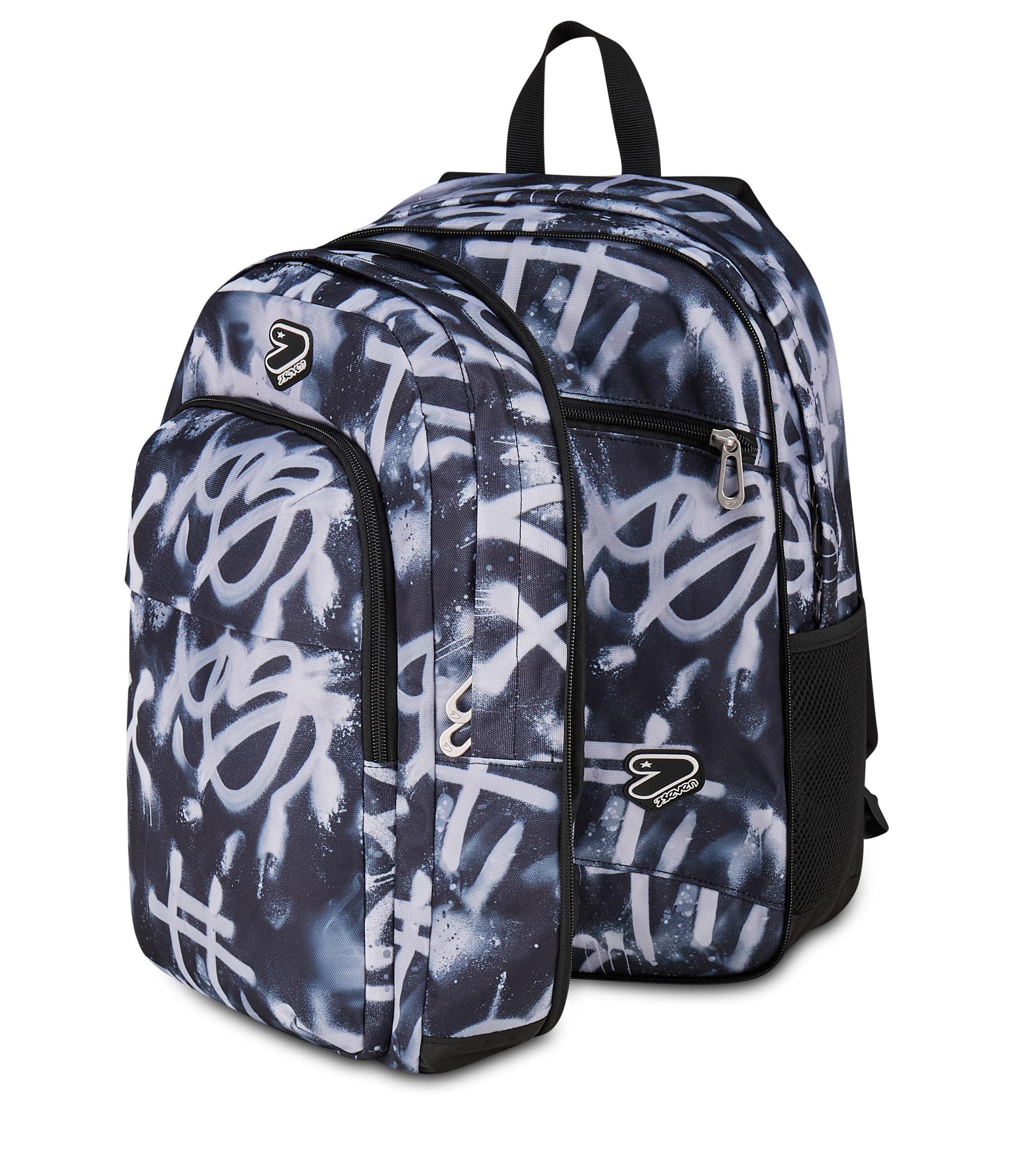 Seven Zaino The Double Pro XXL Detach Nero 34L – Cuffie Wireless Incluse