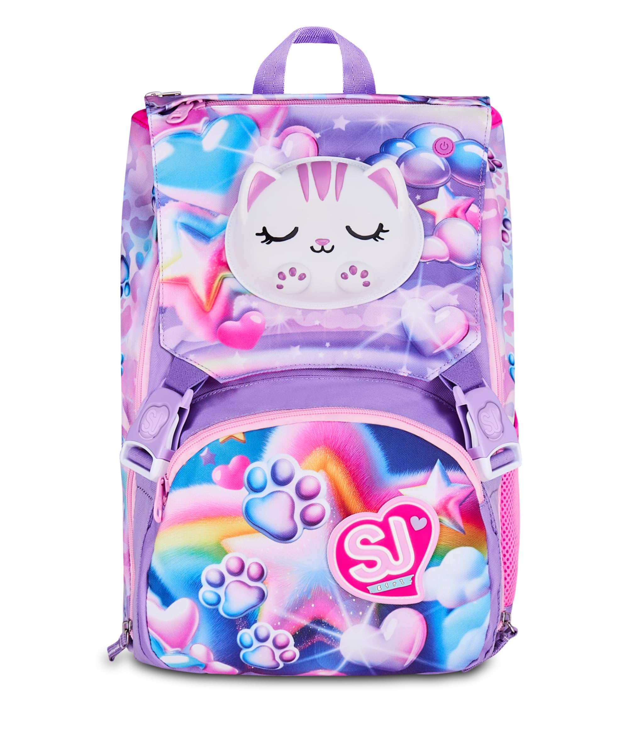 SJ Gang Zaino Estensibile Glowcat Rosa 24L – Gattino Luminoso
