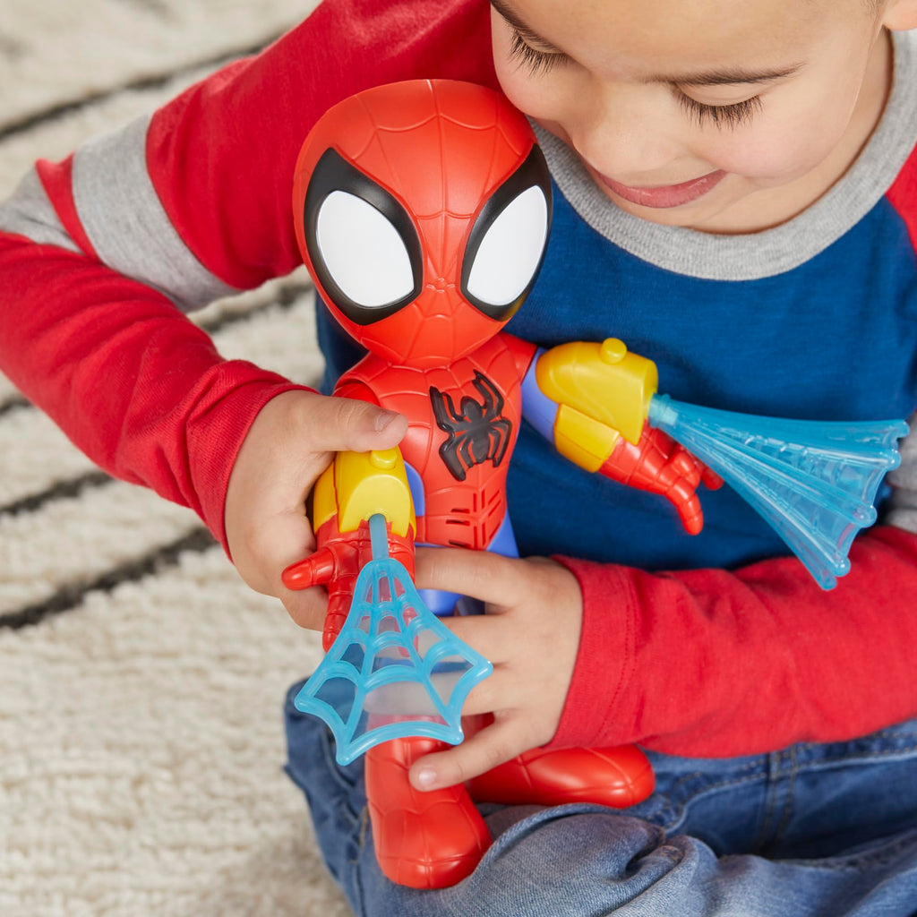 Spidey e i Suoi Fantastici Amici – Tuta Elettronica Action Figure Interattiva 25 cm | Luci, Suoni e Lancia-Ragnatele | Marvel