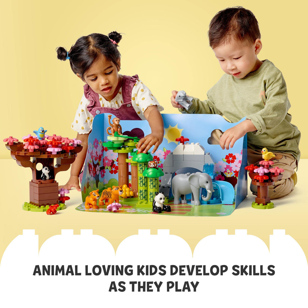 LEGO 10974 DUPLO Animali Selvatici dell'Asia con Suoni – Dai 2 Anni