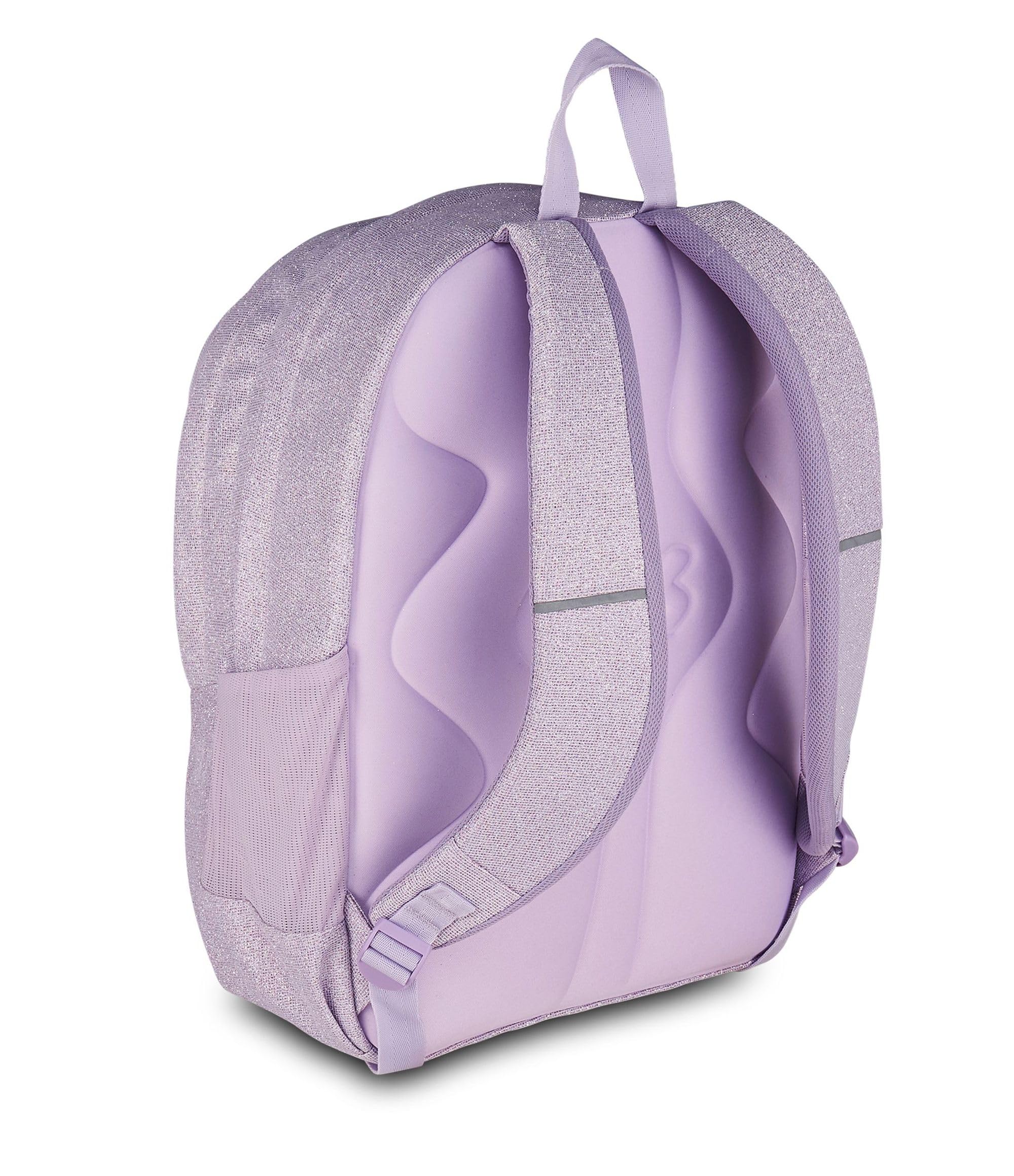 Seven Zaino Tech Shiny Lilla Glitter – Doppio Scomparto con Tasca PC