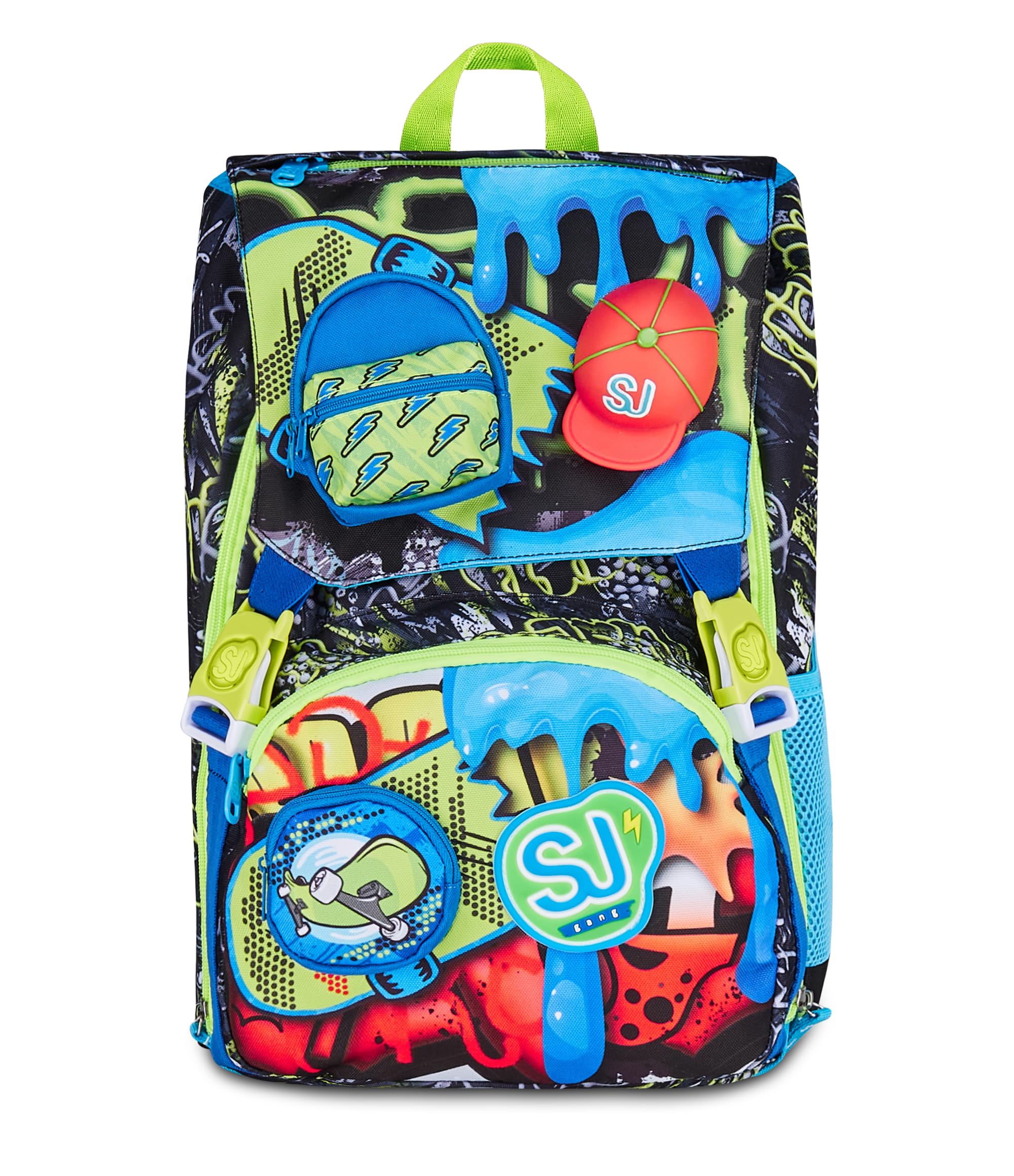 Seven Zaino Scuola Estensibile SJ Gang Soft Pouch Boy – Nero – 24 Litri