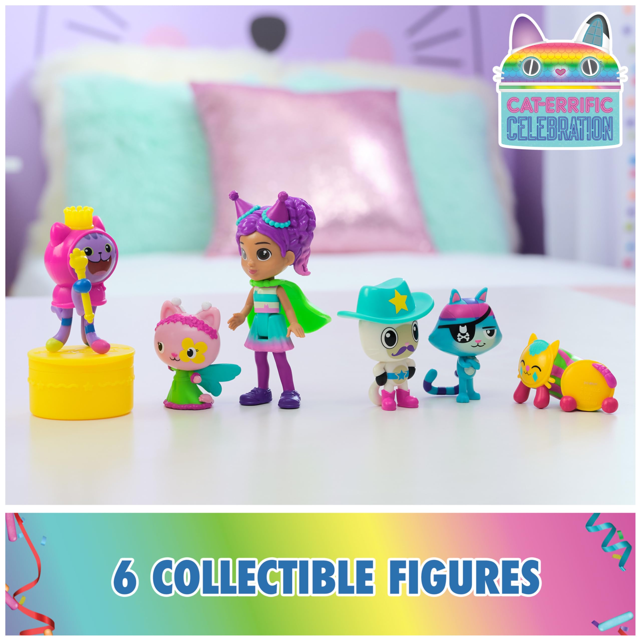 Gabby's Dollhouse Set Festa con Gabby Girl e 5 Gattini a Sorpresa – Dai 3 Anni