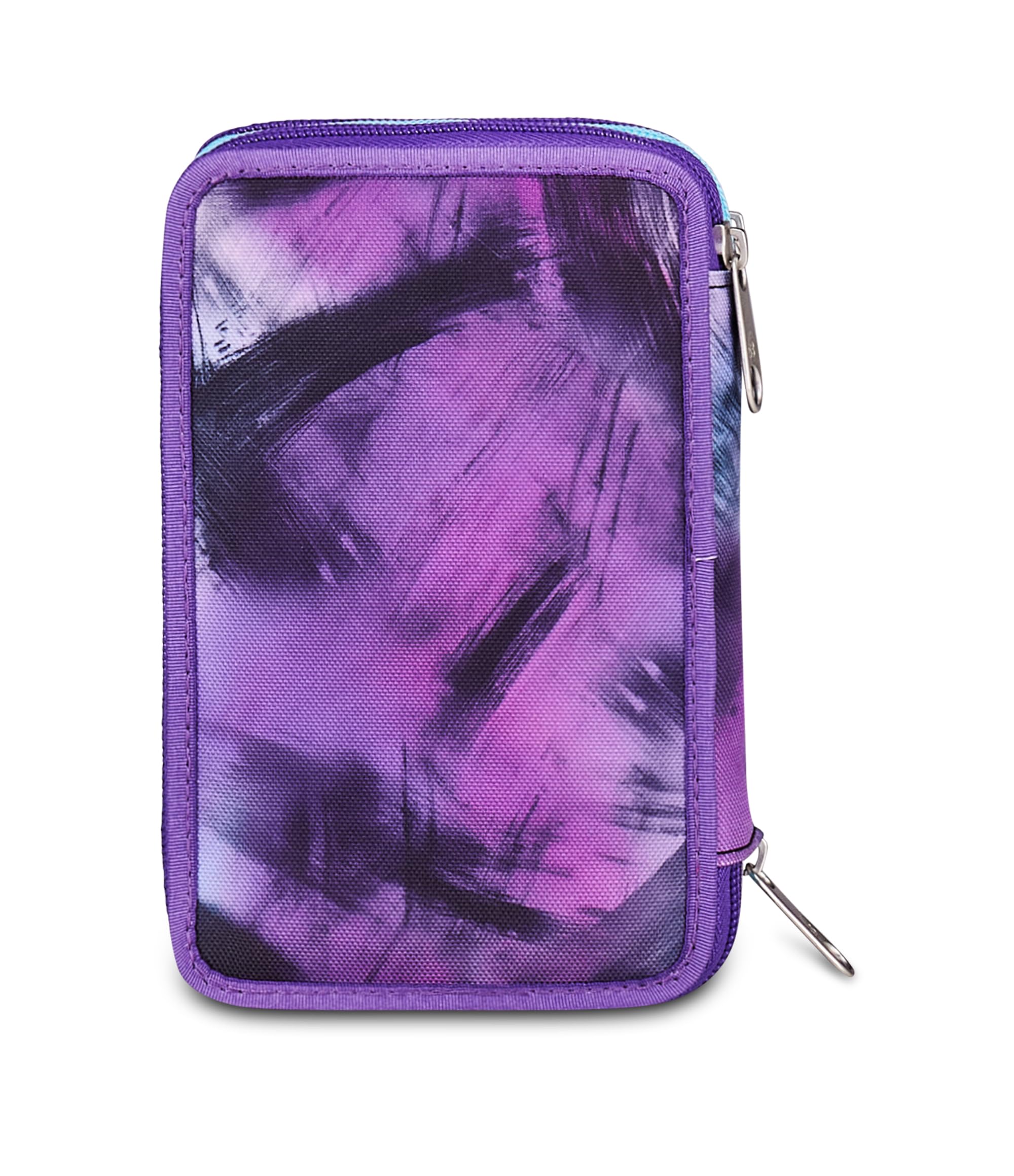 Seven Astuccio Scuola 3 Zip Pink Fusion – Viola, 45 Pezzi Completo | Triplo Scomparto | Scuola Elementare Bambina