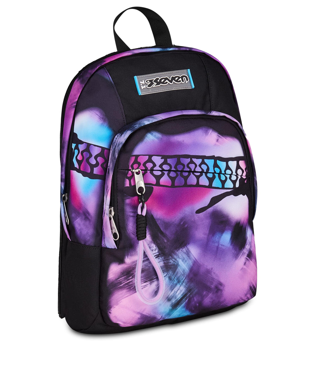 Seven Zaino Scuola Dual Detach Pink Fusion – Nero – 32 Litri