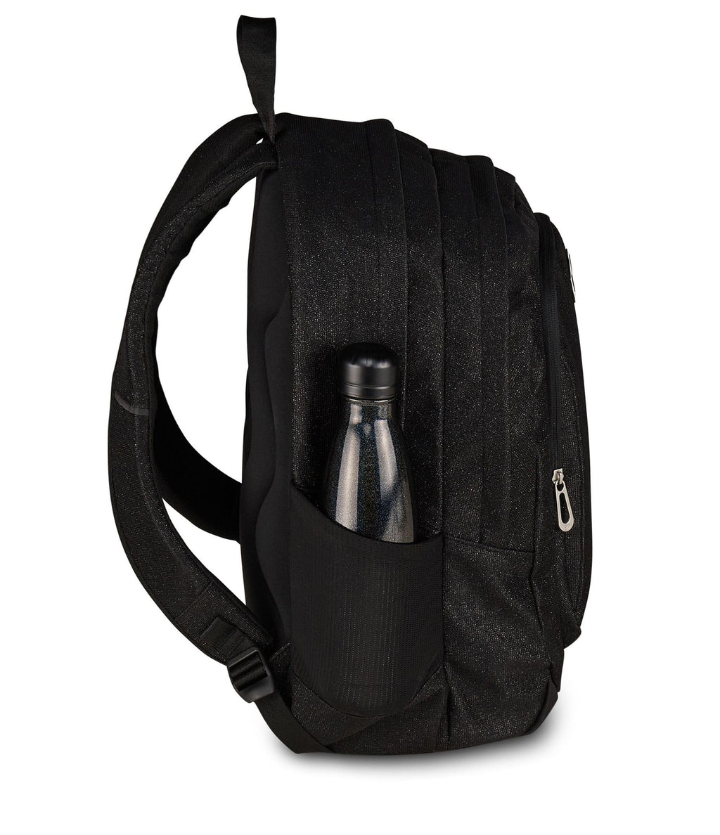 Seven Zaino Tech Shiny Nero – Doppio Scomparto con Tasca PC