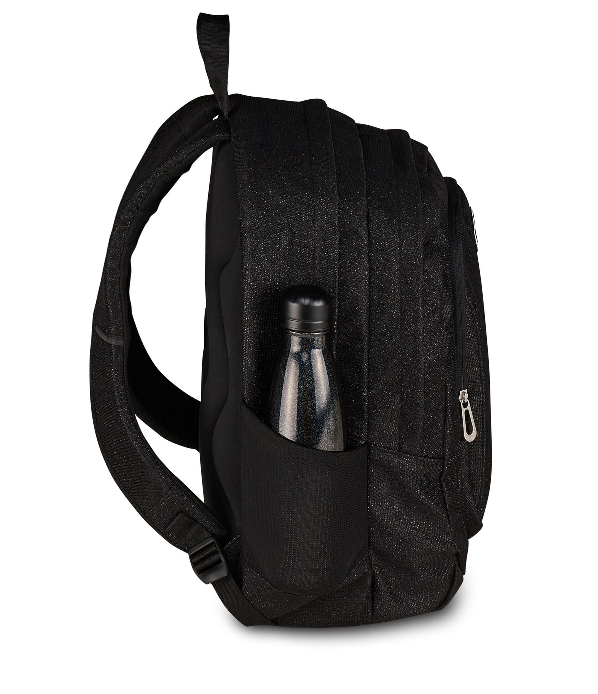 Seven Zaino Tech Shiny Nero – Doppio Scomparto con Tasca PC