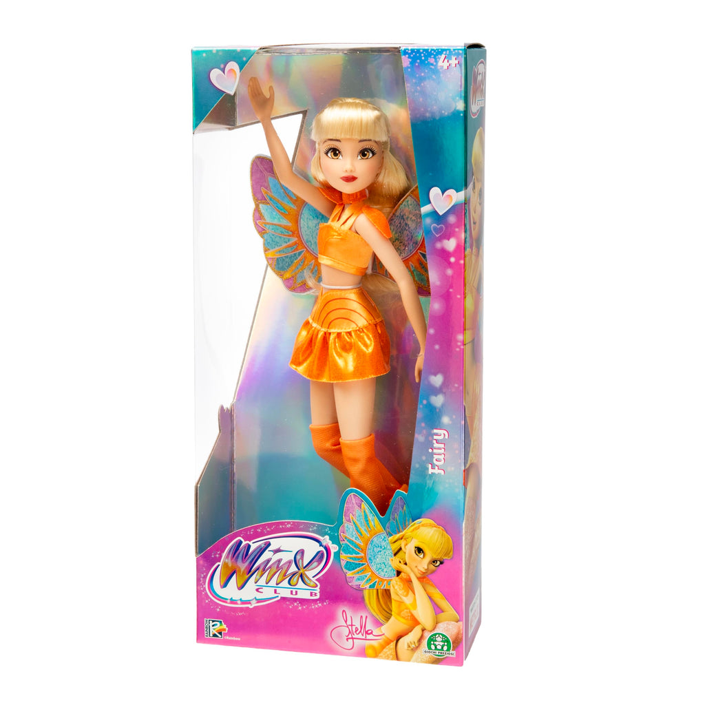 Winx Club Bambola Stella – Ali Glitter Removibili e Giunture Articolate | Giocattolo Ufficiale