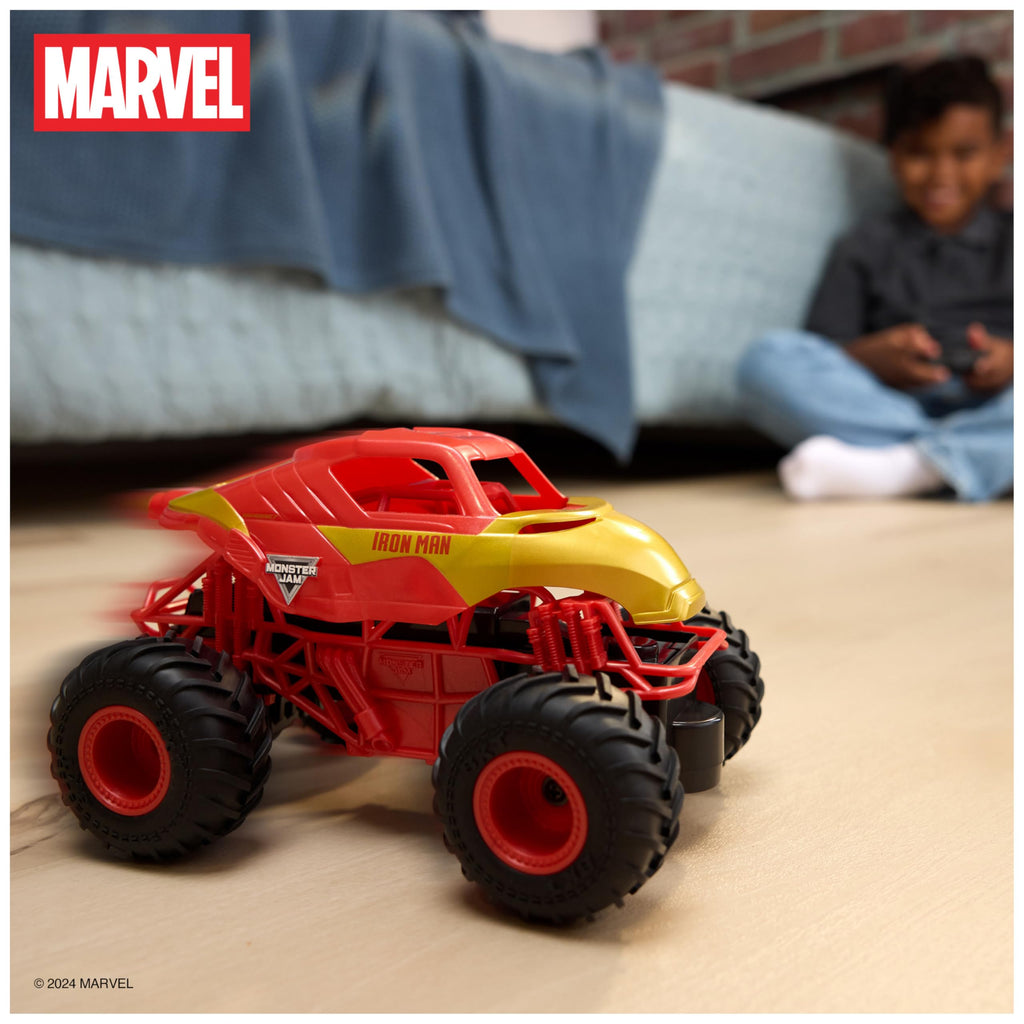 Monster Truck Radiocomandato Marvel Iron Man Monster Jam 1:24 | Idea Regalo