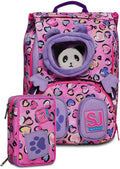 Seven SJ Gang Faces Girl Love Schoolpack – Zaino Espandibile con Astuccio 3 Zip