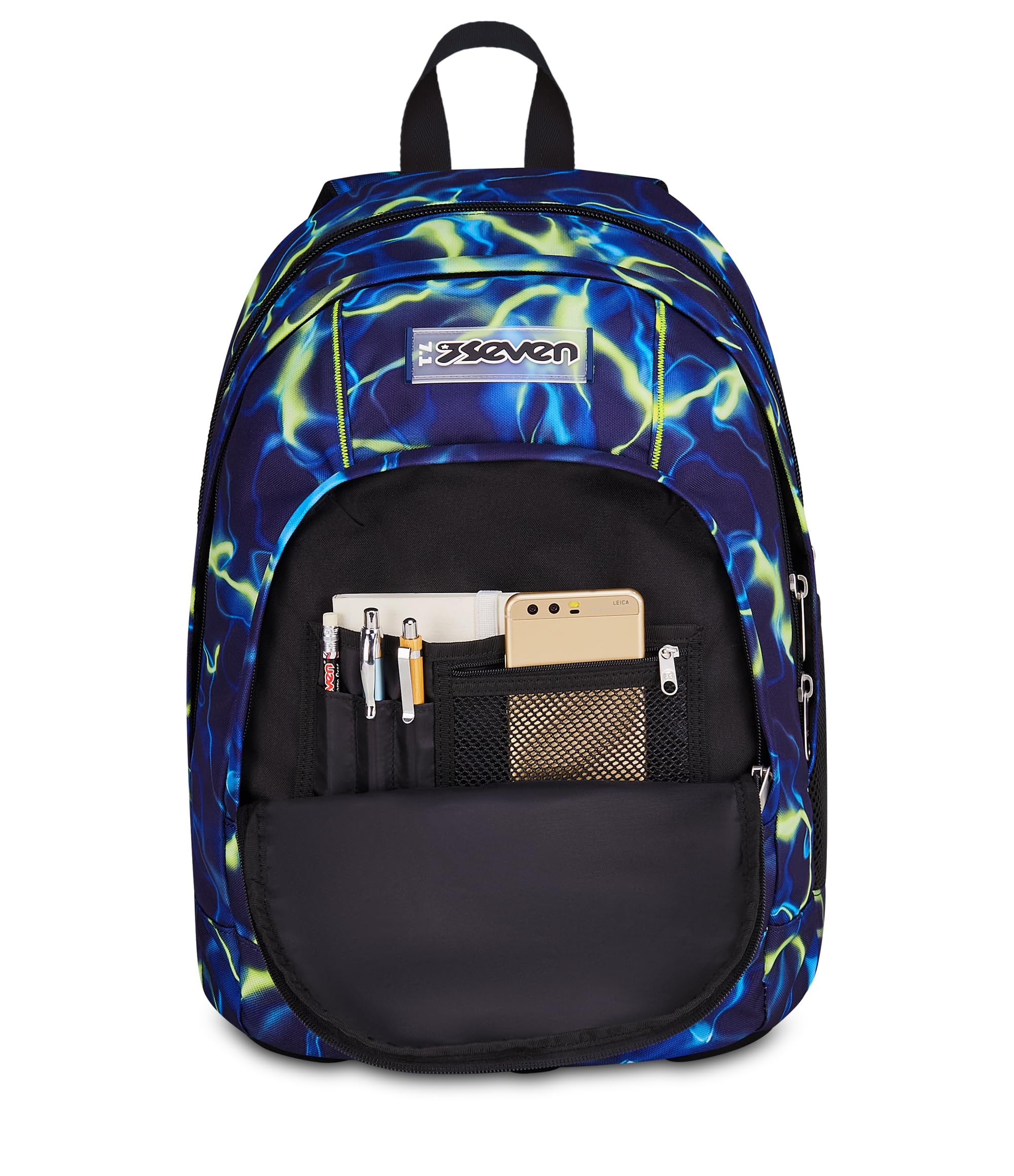 Seven Zaino Dual ElectricVibe Boy Blu 32L – Doppio Scomparto con Tasca PC e Borraccia
