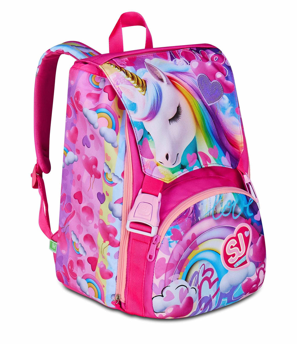 Zaino SJ Gang Estensibile Big Fucsia 24 L – Ali a Scomparsa | Scuola Elementare