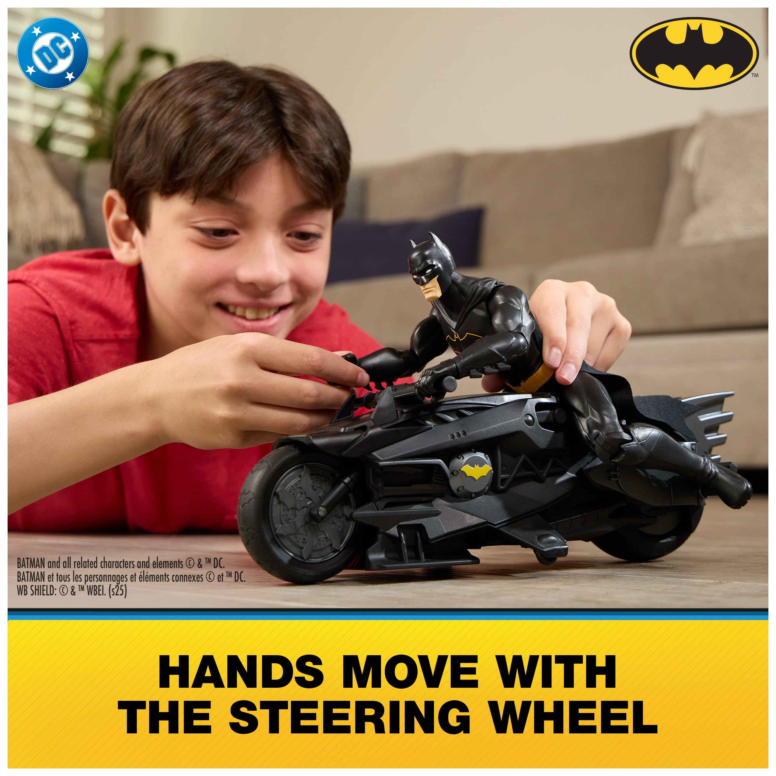 DC Comics Batcycle Stealth Radiocomandato Batman – Action Figure 30 cm Inclusa | Dai 4 Anni