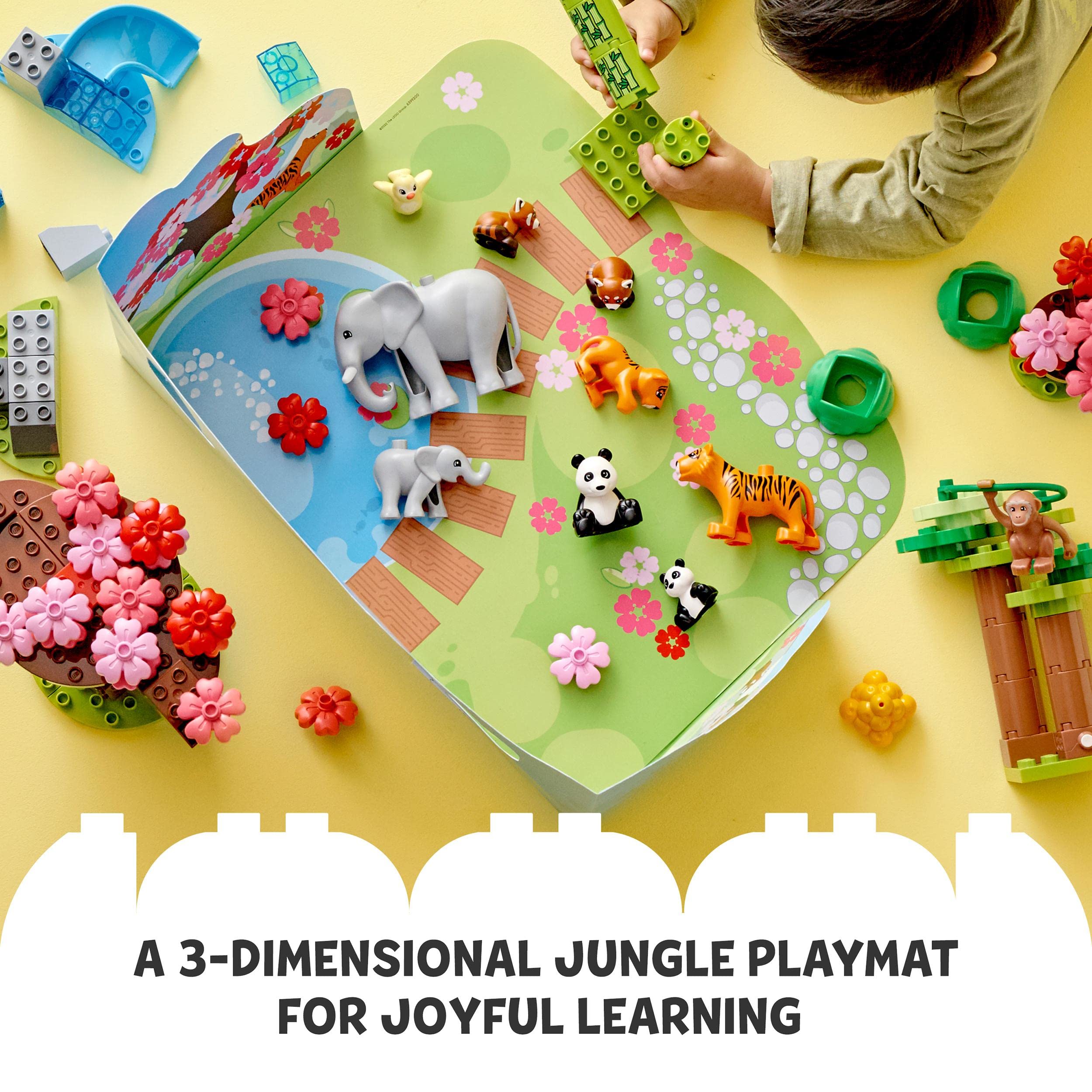 LEGO 10974 DUPLO Animali Selvatici dell'Asia con Suoni – Dai 2 Anni
