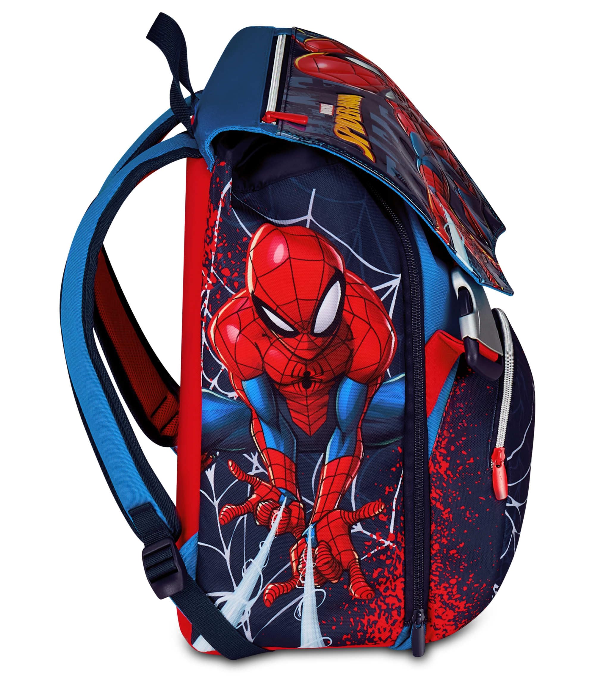 Seven Spiderman Zaino Scuola Doppio Scomparto Estensibile Blu 24-27L – Elementari
