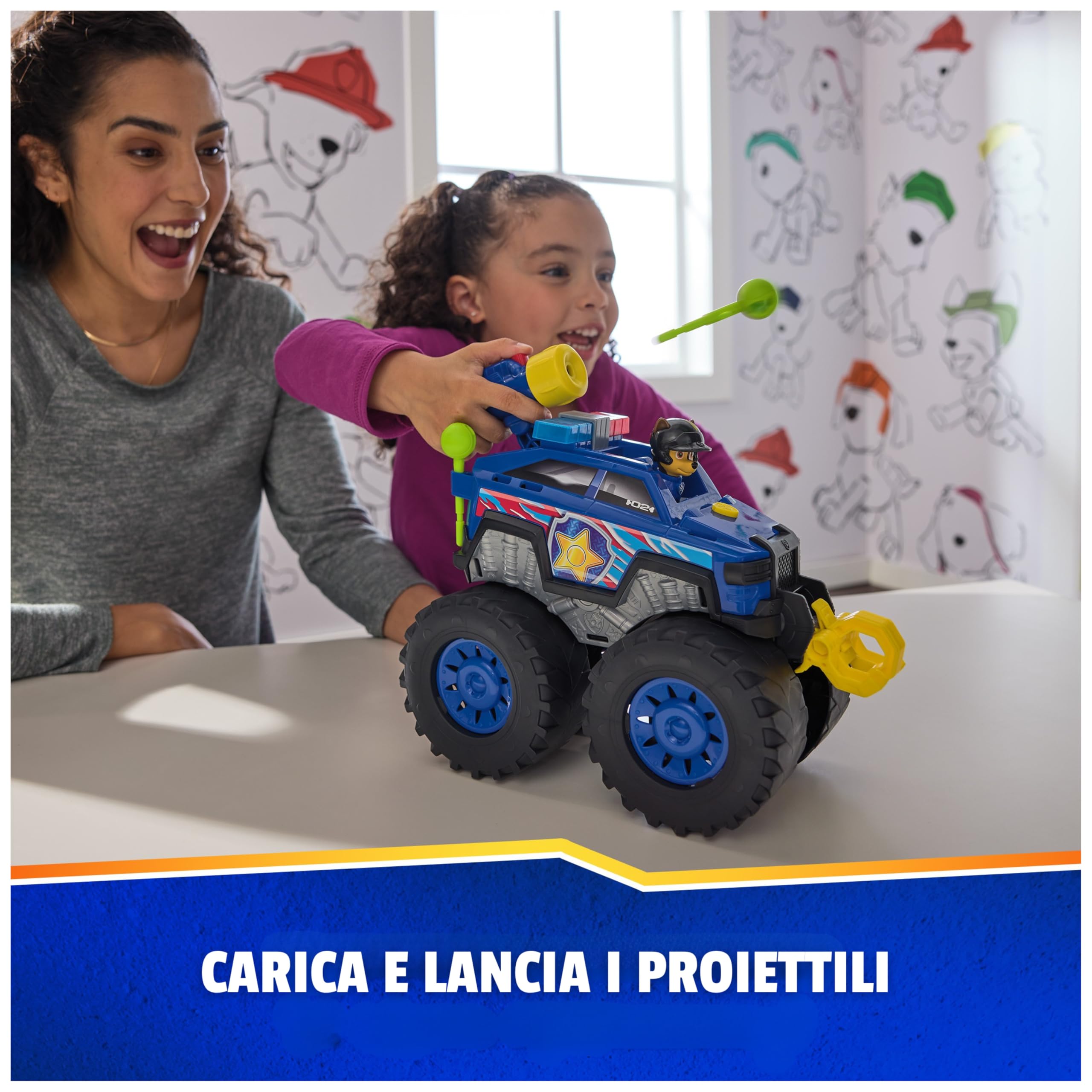 Paw Patrol Rescue Wheels Chase Deluxe – Argano Motorizzato, Luci, Suoni e Lanciamissili | Dai 3 Anni