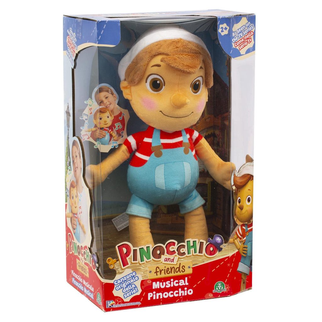 Giochi Preziosi Pinocchio – Peluche Musicale 36 cm con Cappello | Sigla TV | Dai 3 Anni | PNH10000