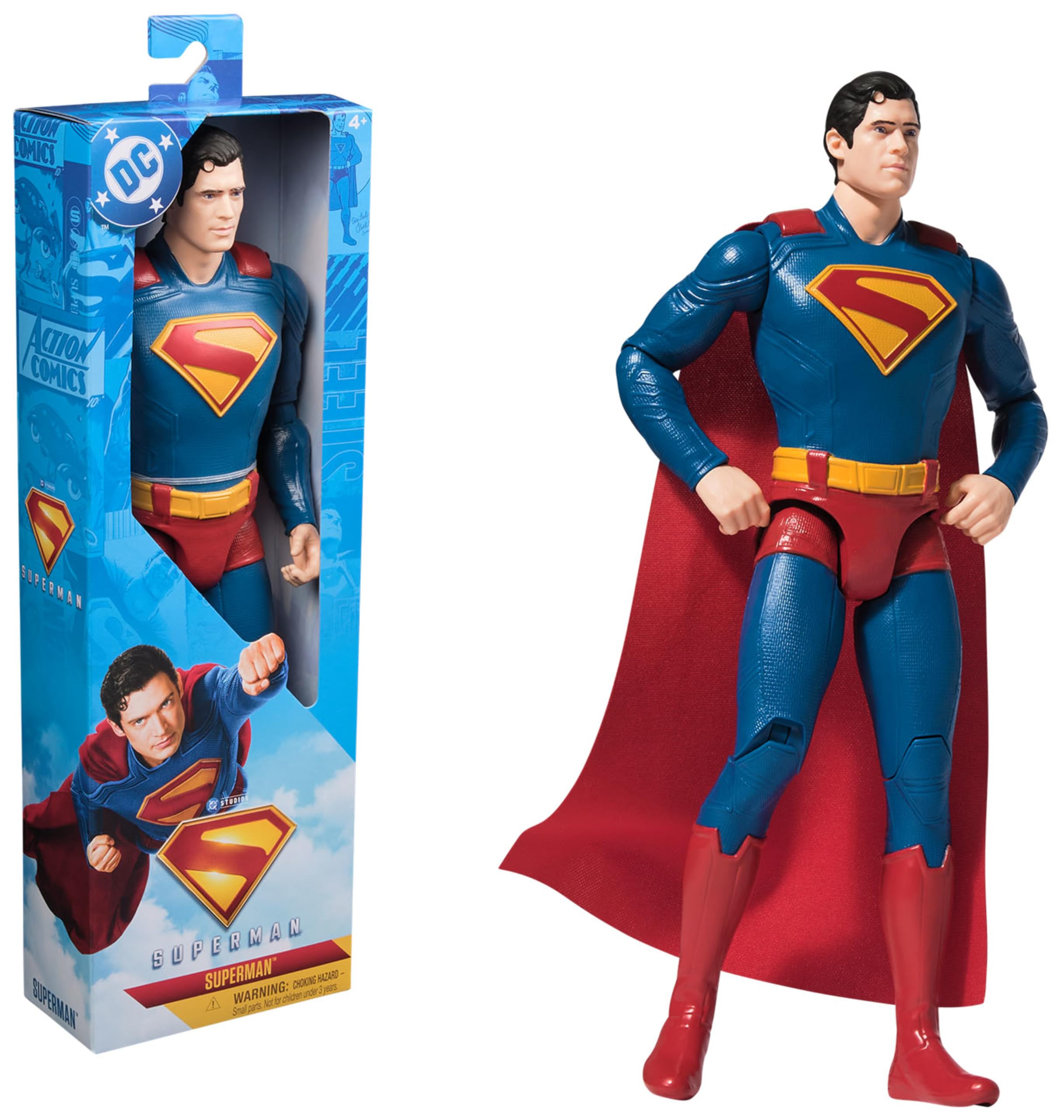 DC Comics Superman – Action Figure 30 cm con 11 Punti di Articolazione | Gioco di Finzione | Dai 4 Anni