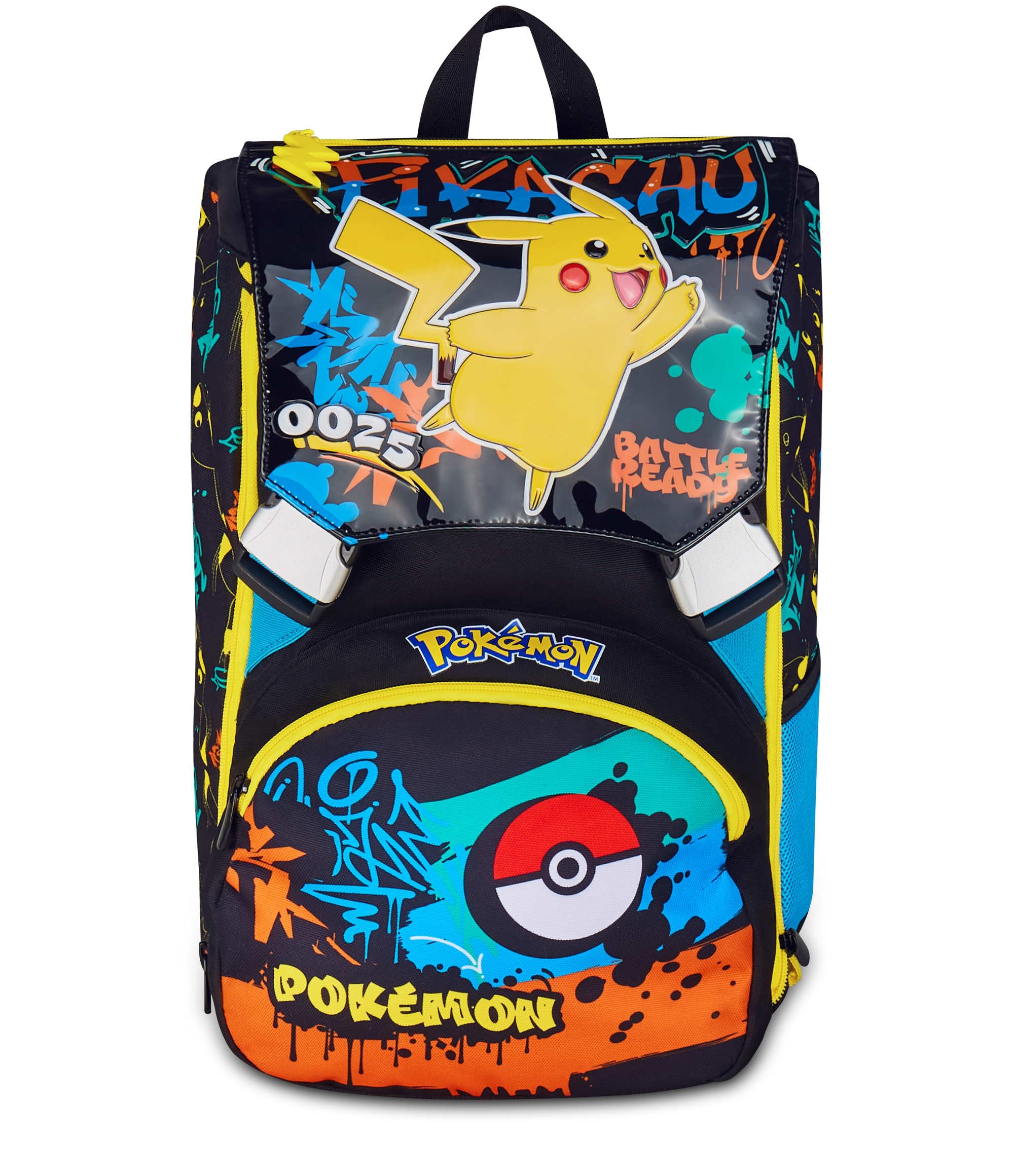 Seven Zaino Pokémon Doppio Scomparto Estensibile Nero – Maxi Capienza