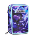 Seven Astuccio Scuola 3 Zip Lovepass – Viola, 45 Pezzi Completo | Triplo Scomparto | Scuola Elementare Bambina