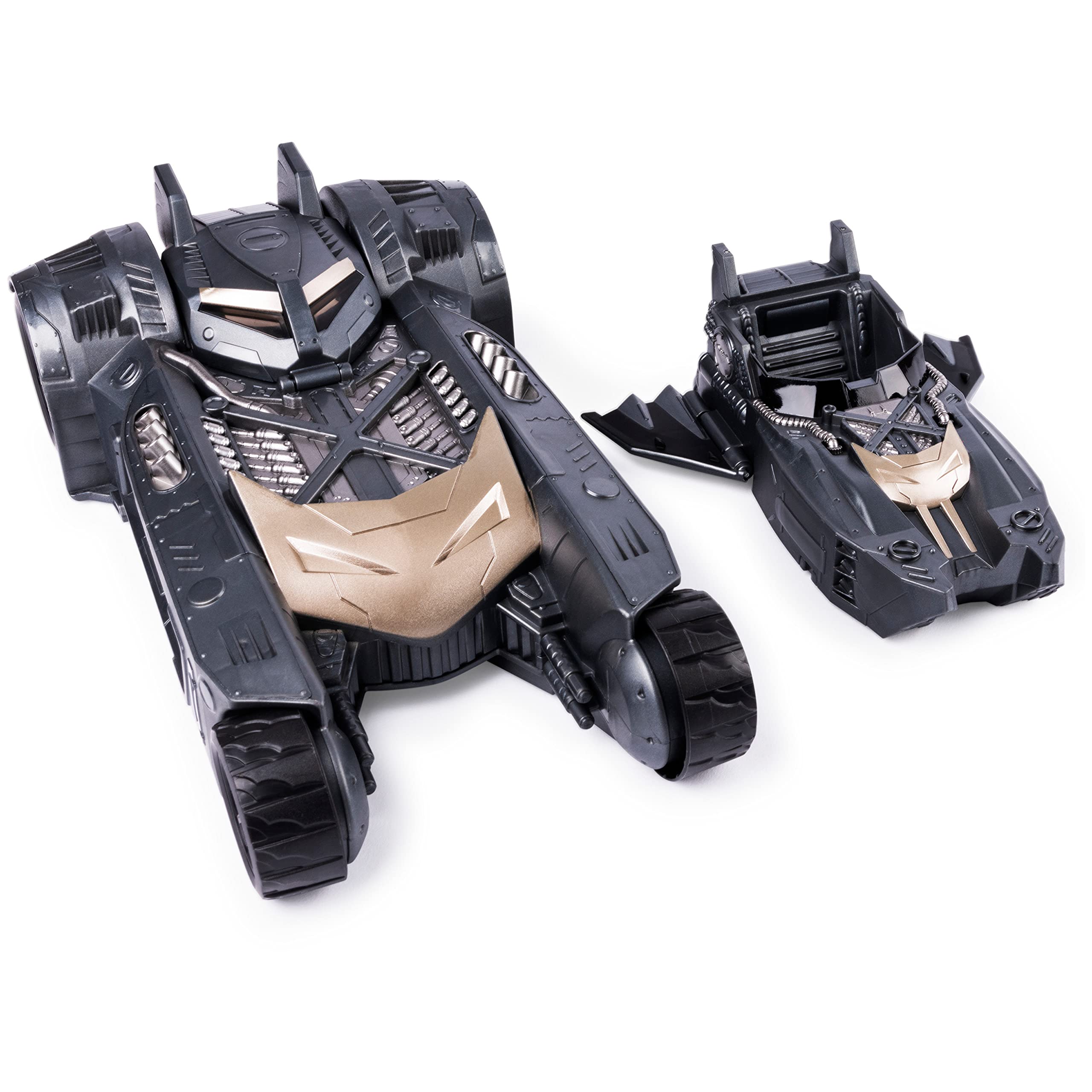 DC Comics Batman Batmobile e Batboat 2 in 1 Veicolo Trasformabile – Action Figure 4 Pollici