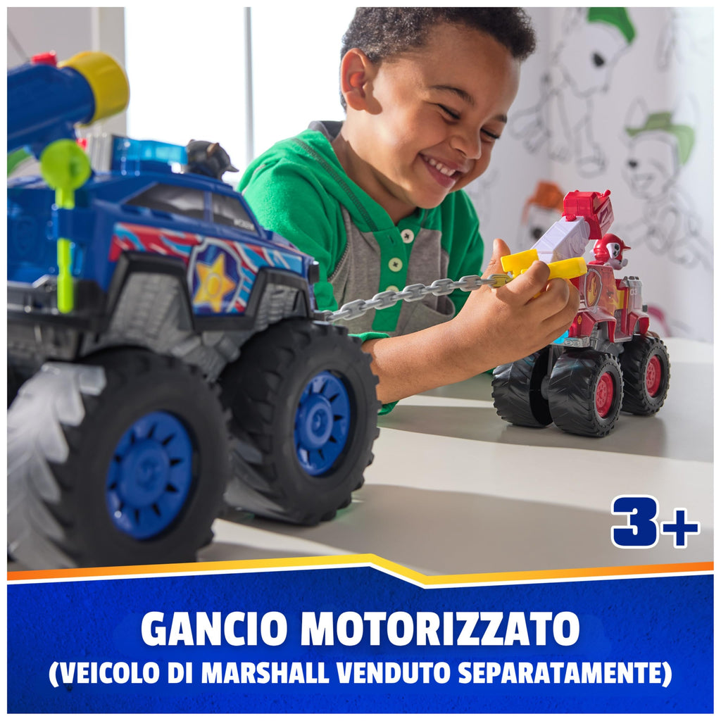 Paw Patrol Rescue Wheels Chase Deluxe – Argano Motorizzato, Luci, Suoni e Lanciamissili | Dai 3 Anni