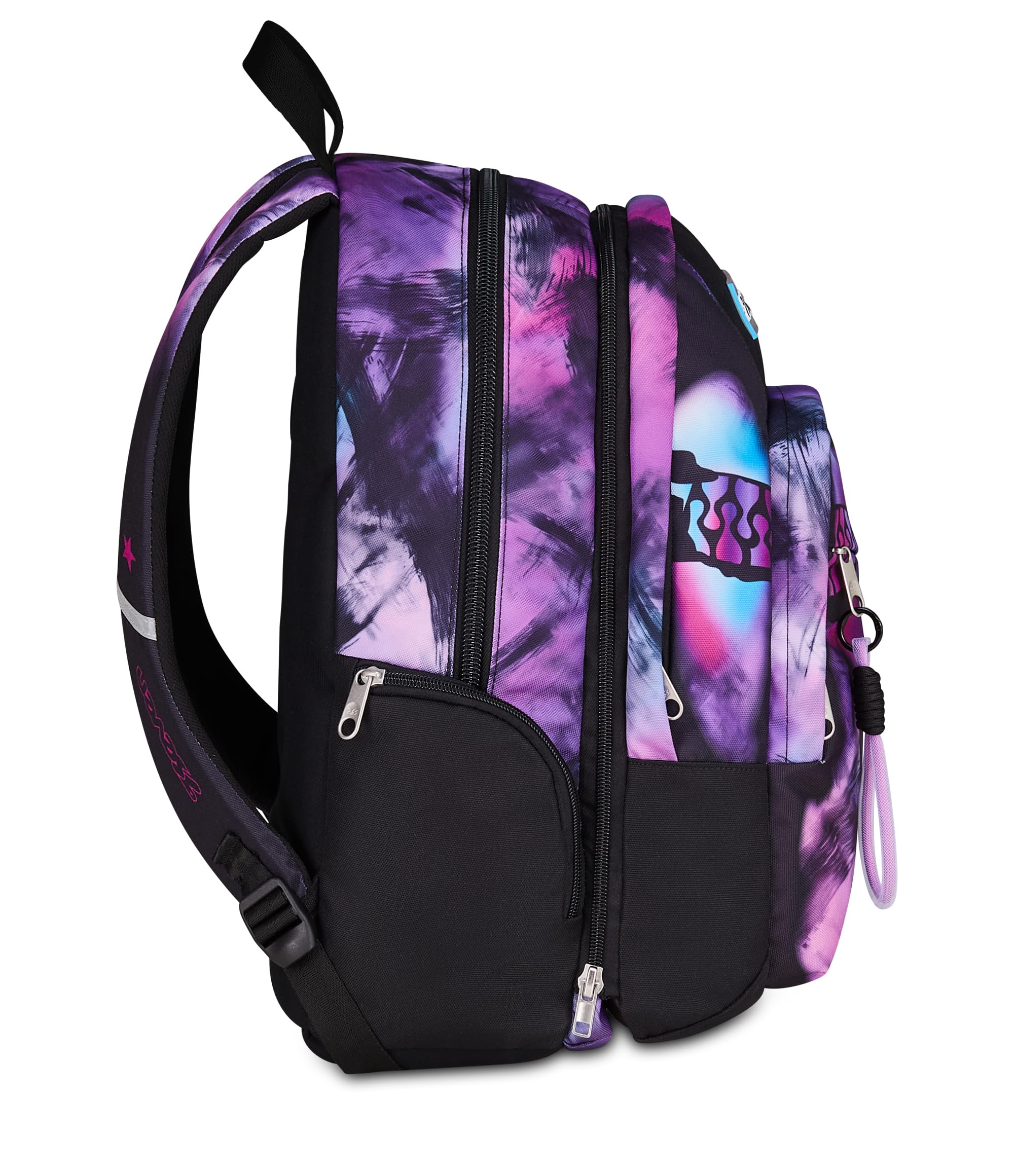 Seven Zaino Scuola Dual Detach Pink Fusion – Nero – 32 Litri