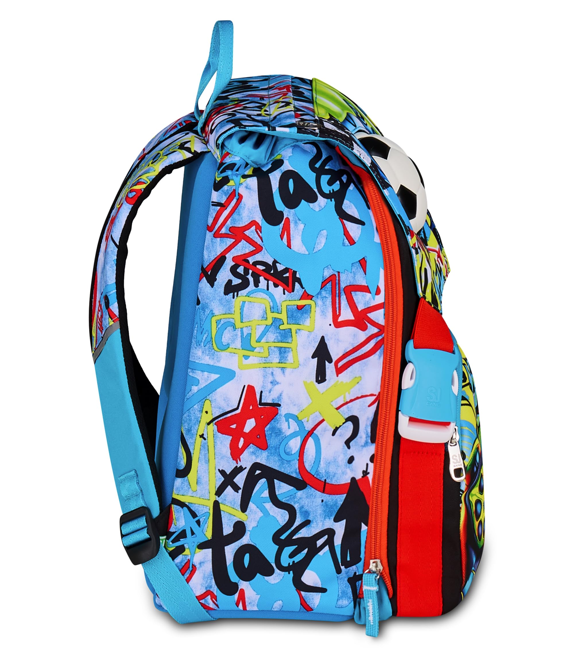 SJ Gang Style Jam Gang Zaino Scuola Doppio Scomparto Blu – Maxi Capienza Espandibile