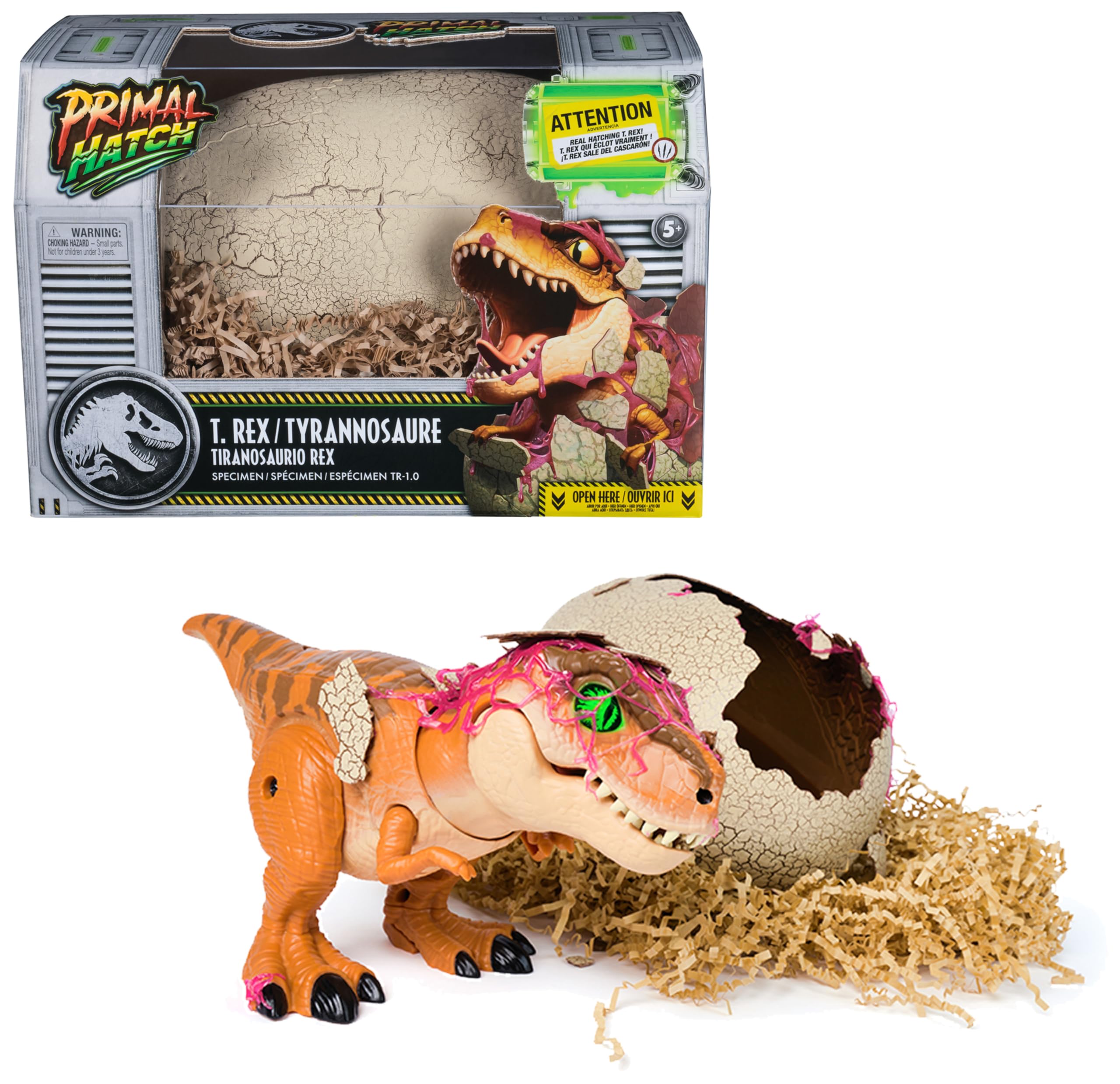 Jurassic World Primal Hatch Dinosauro Interattivo con Uovo – Dai 5 Anni