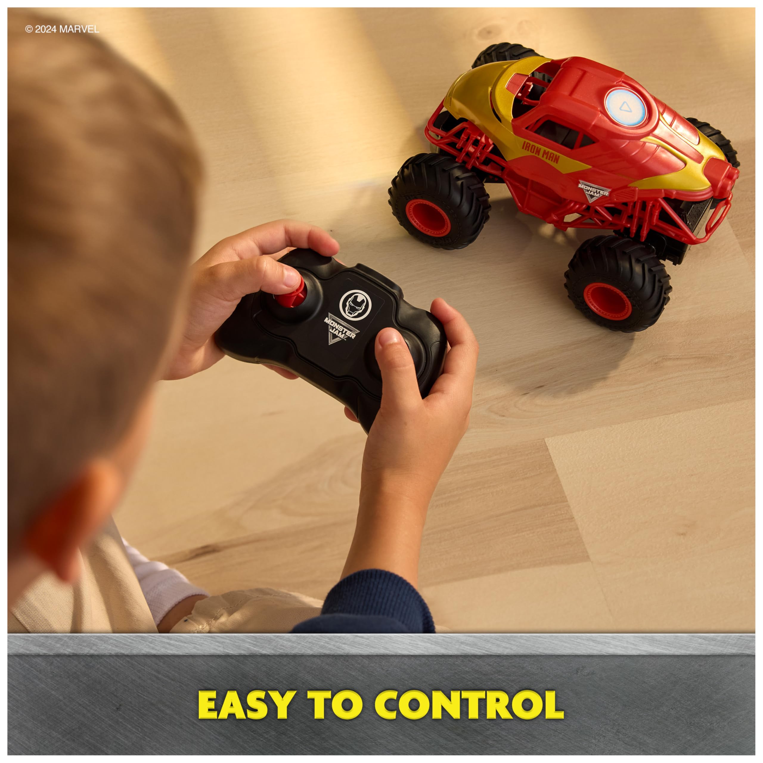 Monster Truck Radiocomandato Marvel Iron Man Monster Jam 1:24 | Idea Regalo