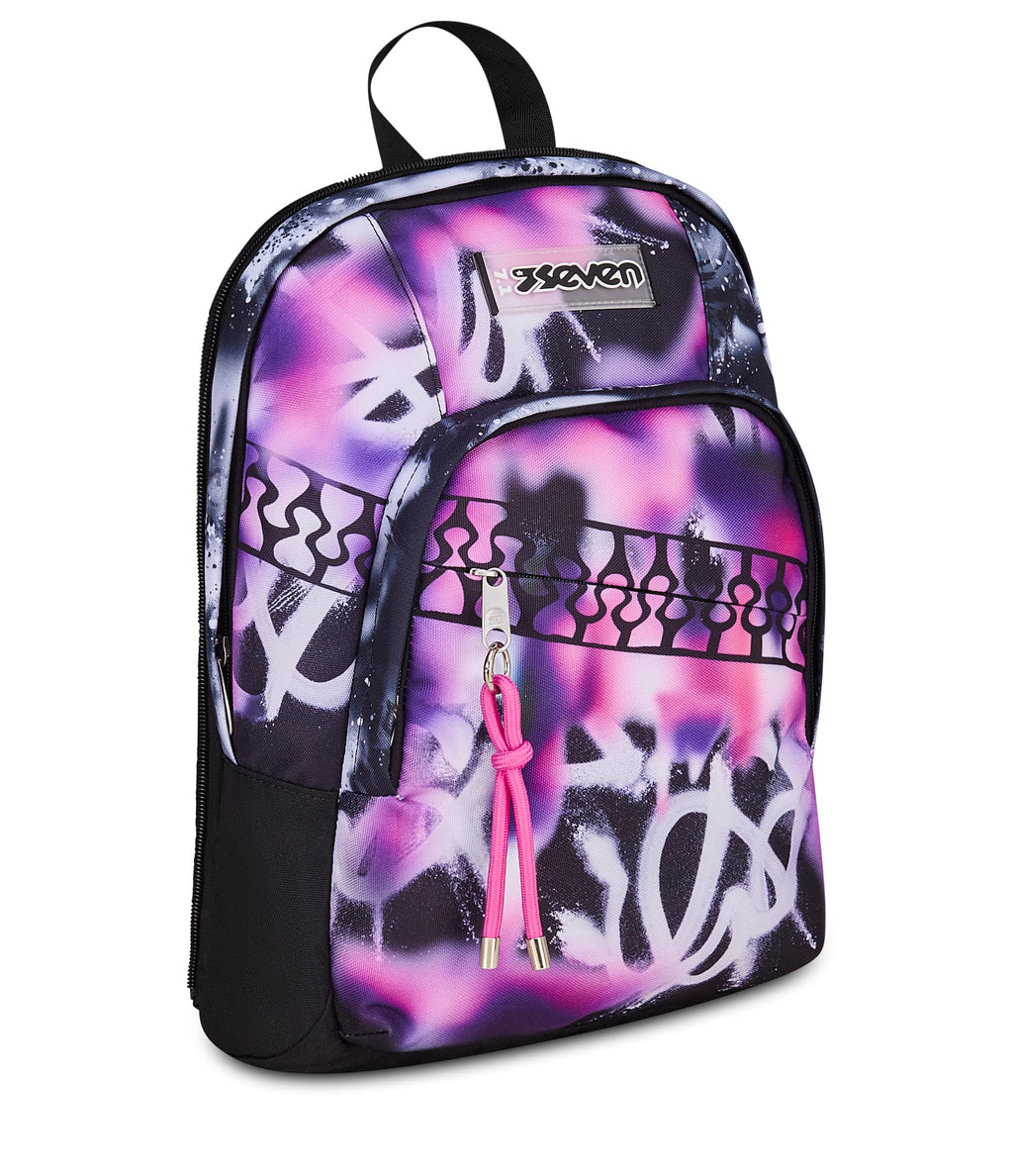 Seven Zaino Dual Detach Buzzy Note Girl Nero 32L – Scomparto Staccabile