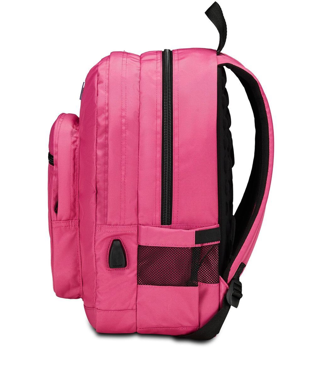 Seven Zaino Freethink Fucsia Unisex – Doppio Scomparto con Supporto USB