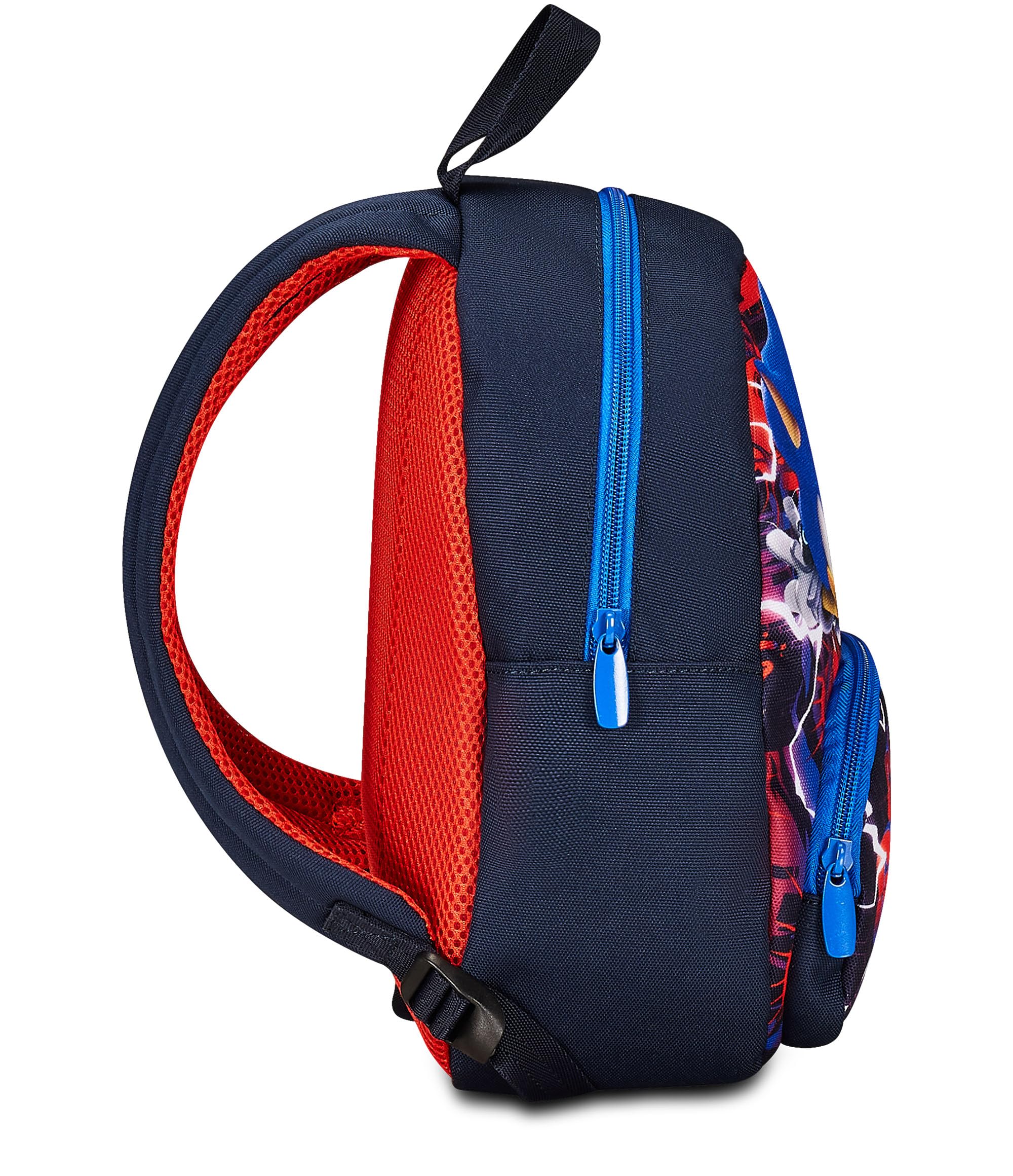 Zaino Asilo Seven Sonic Small Rosso Blu – Zainetto Bambino con Porta Borraccia