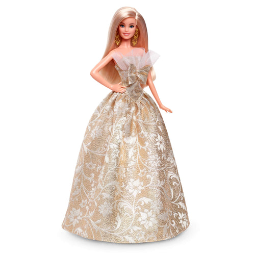 Barbie Signature Holiday 2025 Bambola da Collezione Abito Argento e Oro – JBJ00