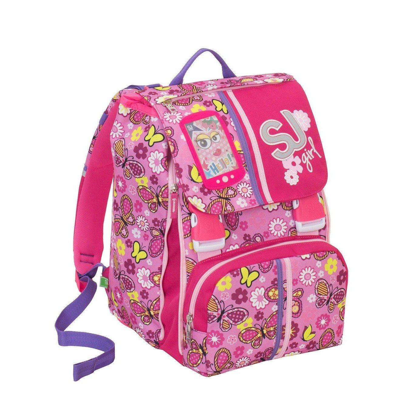 Seven Zaino Scuola SJ Girl High Tech con Shifty System – Rosa