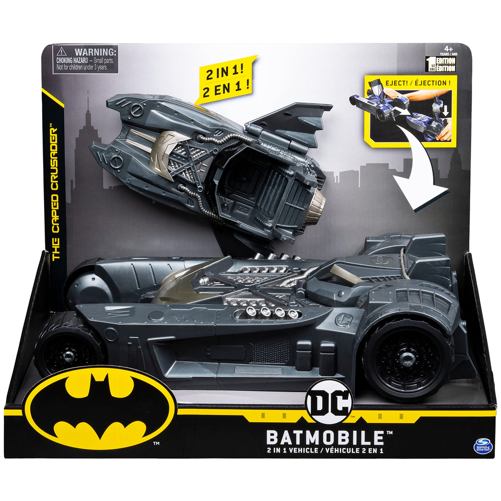DC Comics Batman Batmobile e Batboat 2 in 1 Veicolo Trasformabile – Action Figure 4 Pollici