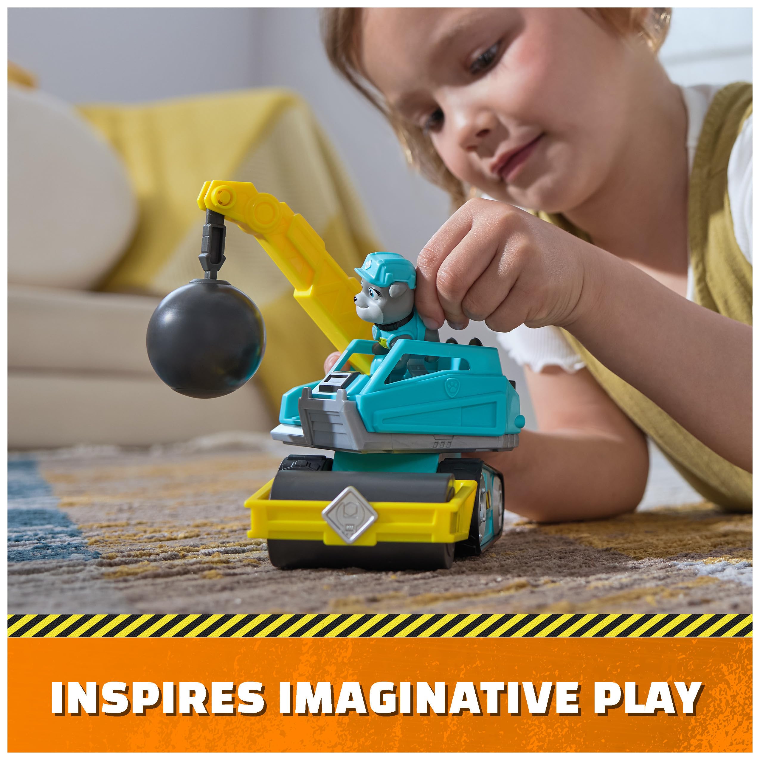 Rubble & Crew Camion Palla da Demolizione di Motor – Con Action Figure e Parti Mobili | Dai 3 Anni
