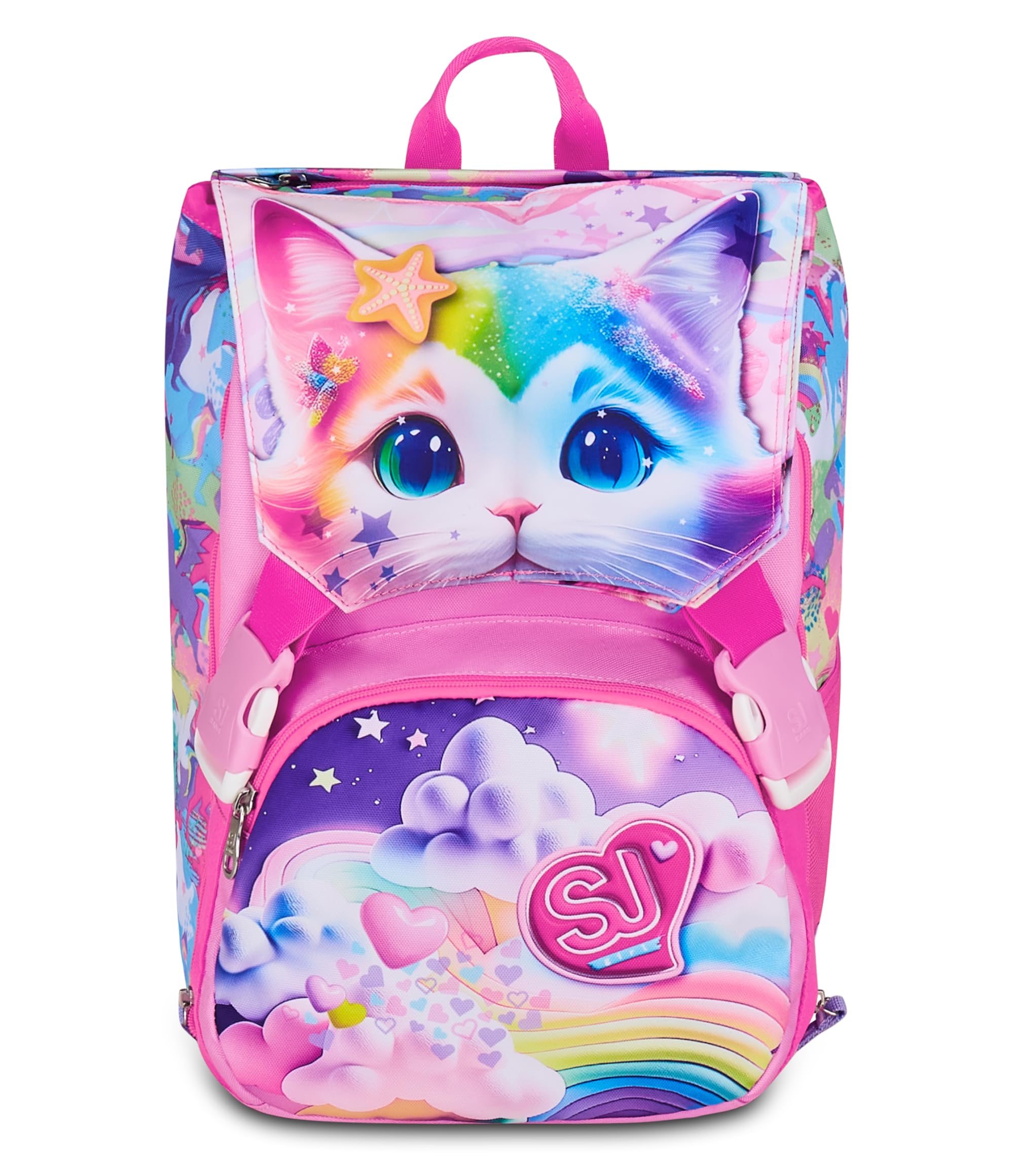 Seven Zaino Scuola SJ Gang Doppio Scomparto Estensibile – Rosa – Maxi Capienza