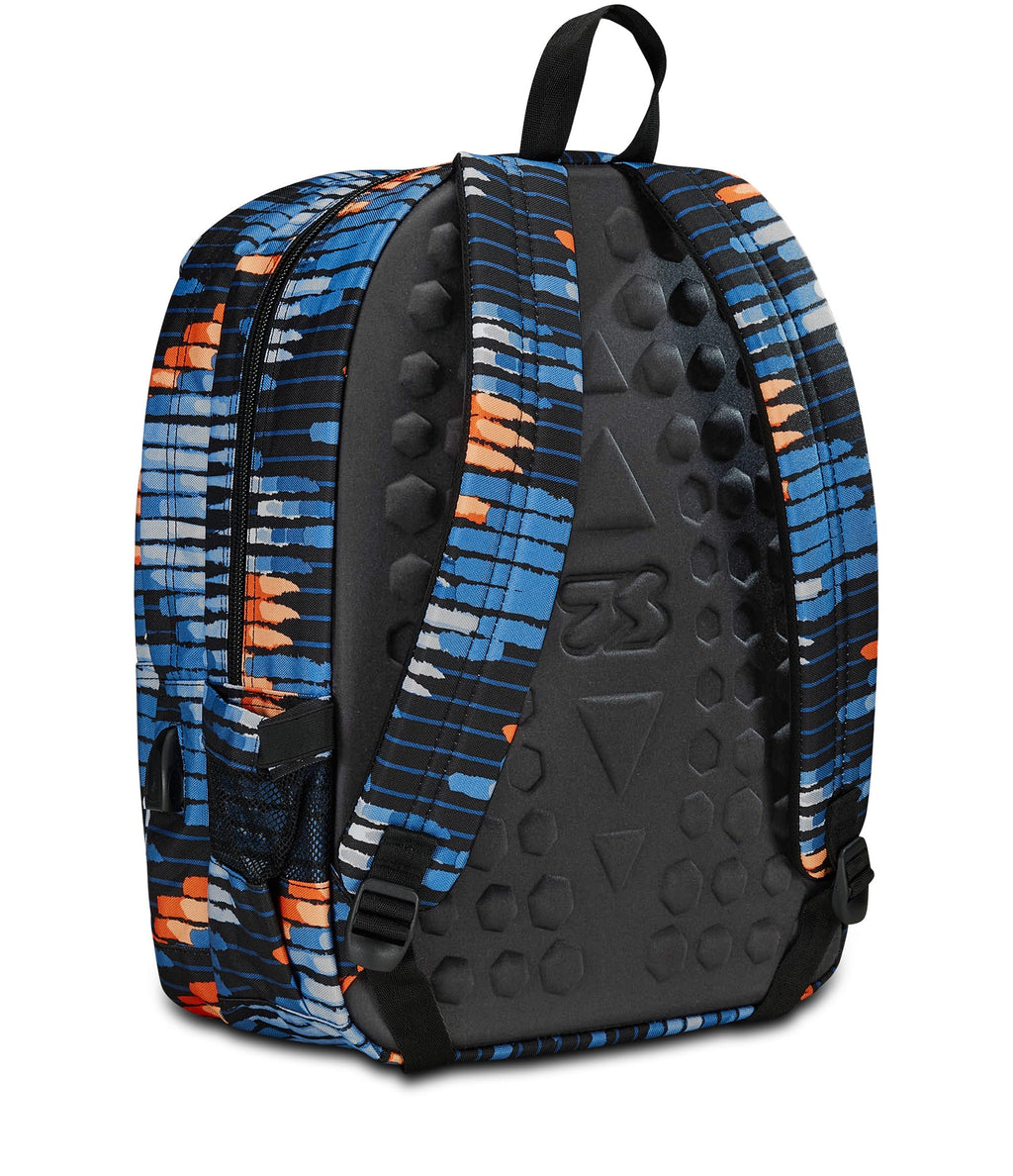 Seven Zaino Freethink Blu Arancione Boy – Doppio Scomparto con USB e Tasca PC