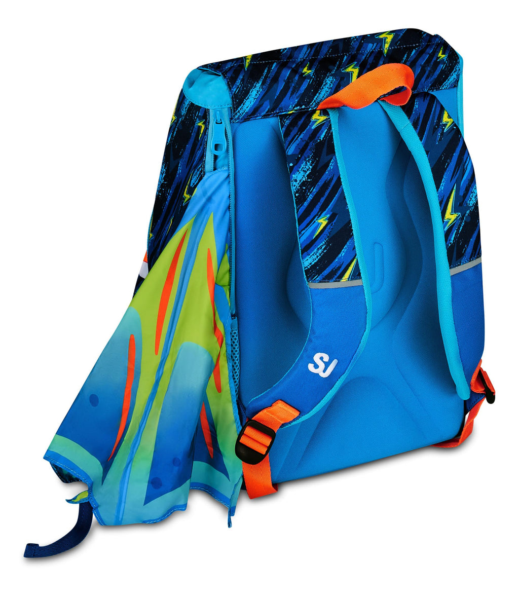 SJ Gang Style Jam Gang Zaino Scuola Grande Espandibile Blu – 24 L con Divisore Interno