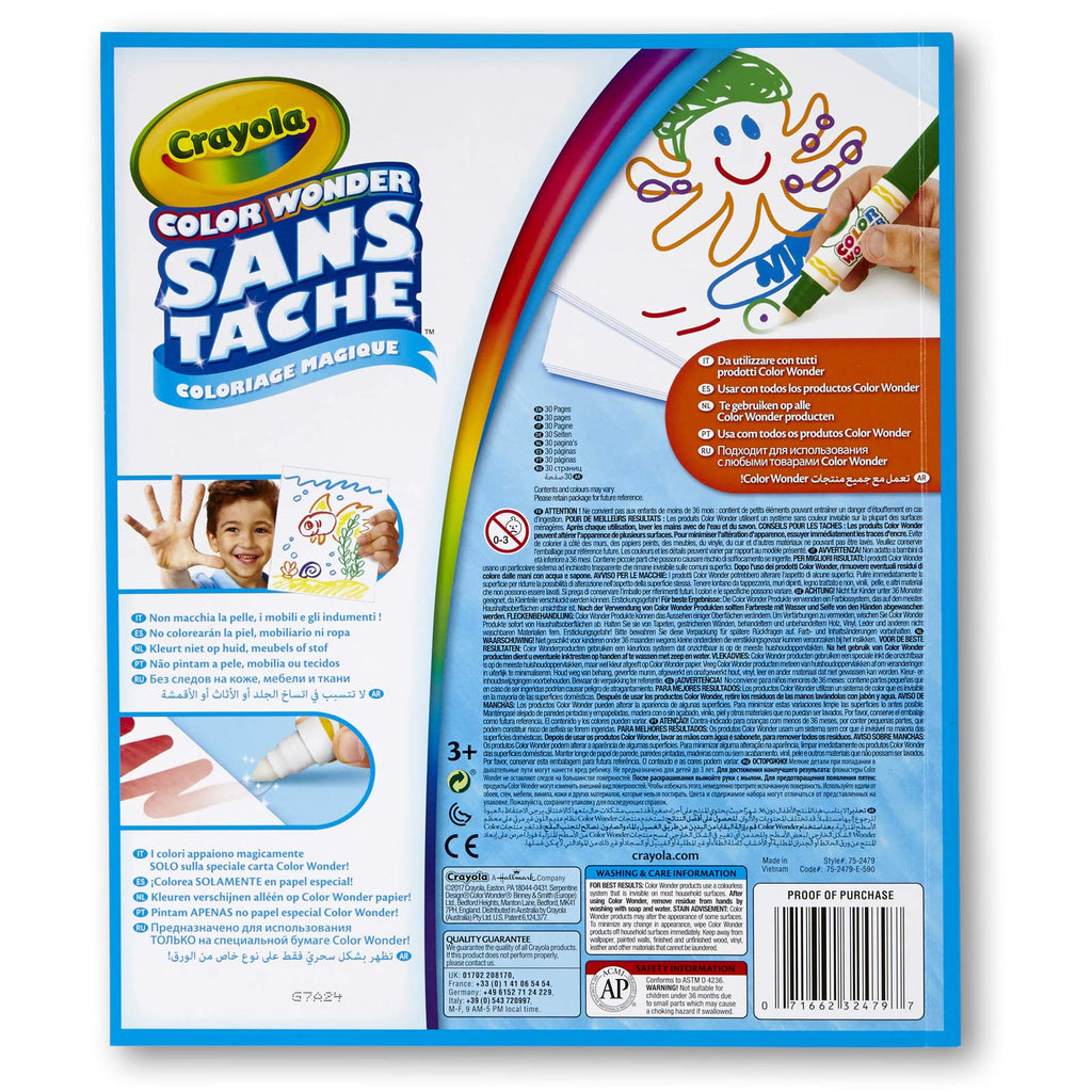 Crayola Color Wonder Fogli da Colorare Multicolore – 30 Fogli