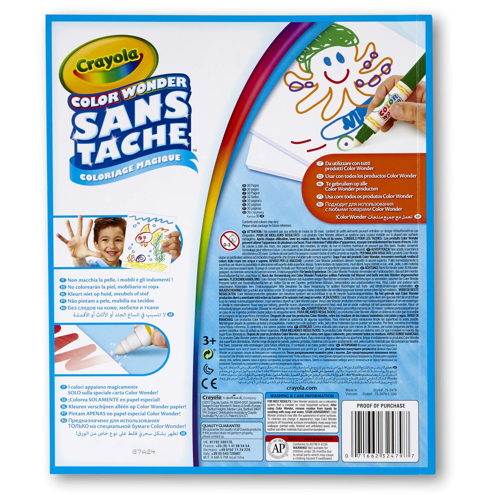 Crayola Color Wonder Fogli da Colorare Multicolore – 30 Fogli