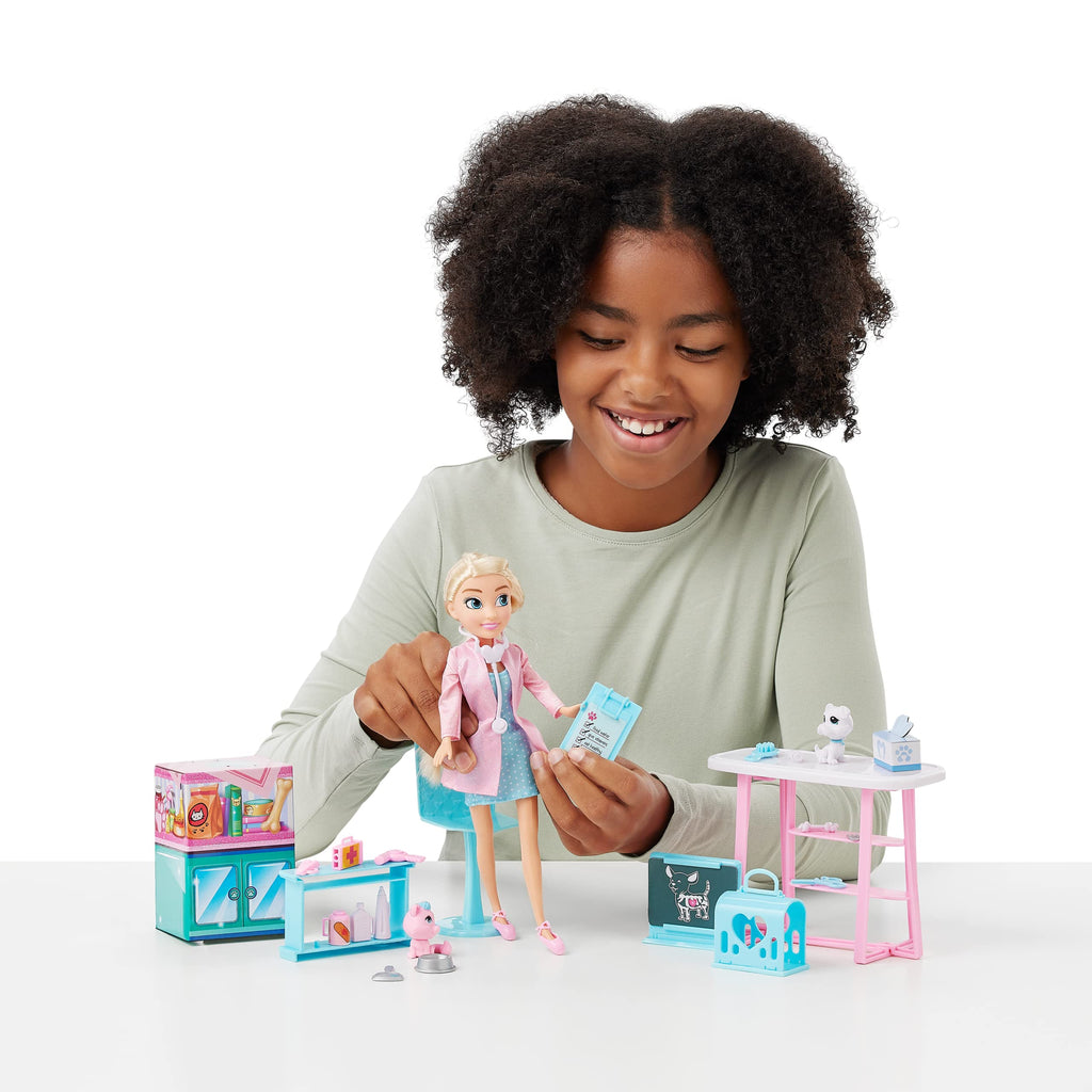 Bambola Veterinaria Sparkle Girlz ZURU con Clinica e Accessori – Gioco di Ruolo