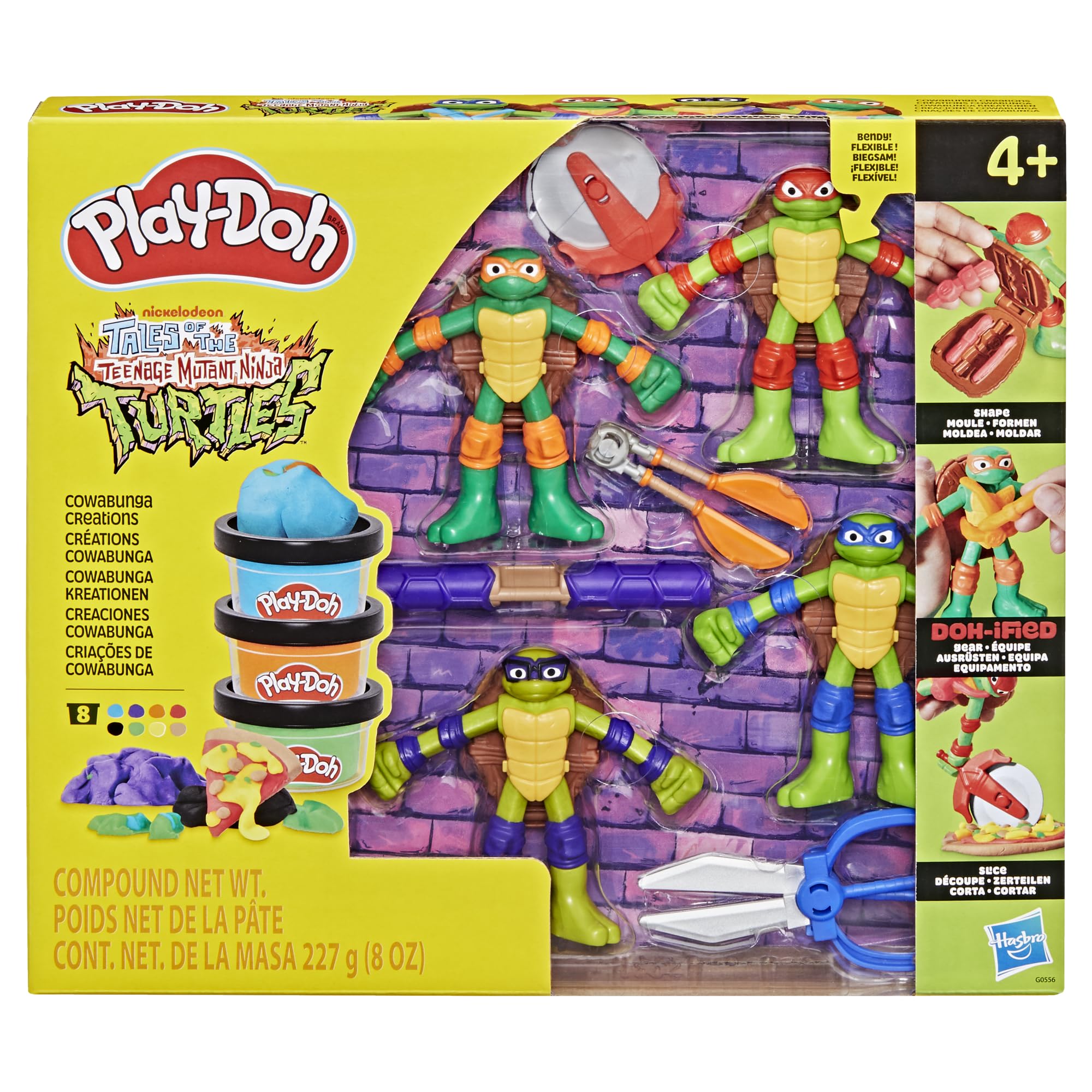 Play-Doh Tartarughe Ninja Cowabunga Creations – 4 Personaggi Modellabili