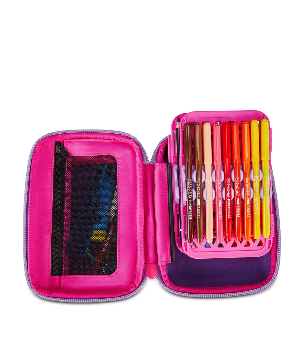 SJ Gang – Astuccio Speed Pad Rosa | Plance Amovibili, 44 Pezzi Completo | Mono Scomparto | Scuola Elementare Bambina