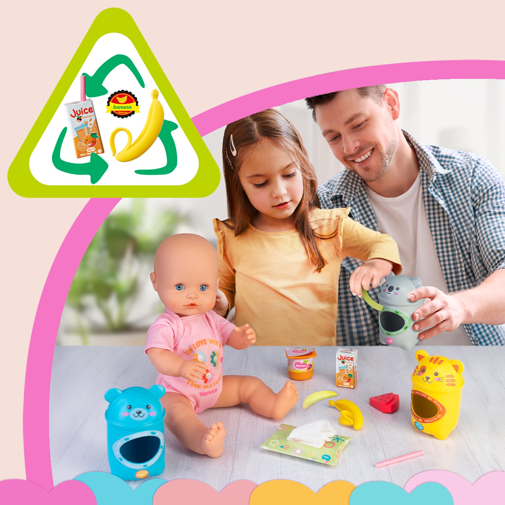 Nenuco Care & Recycle Bambola Ecologica con Accessori
