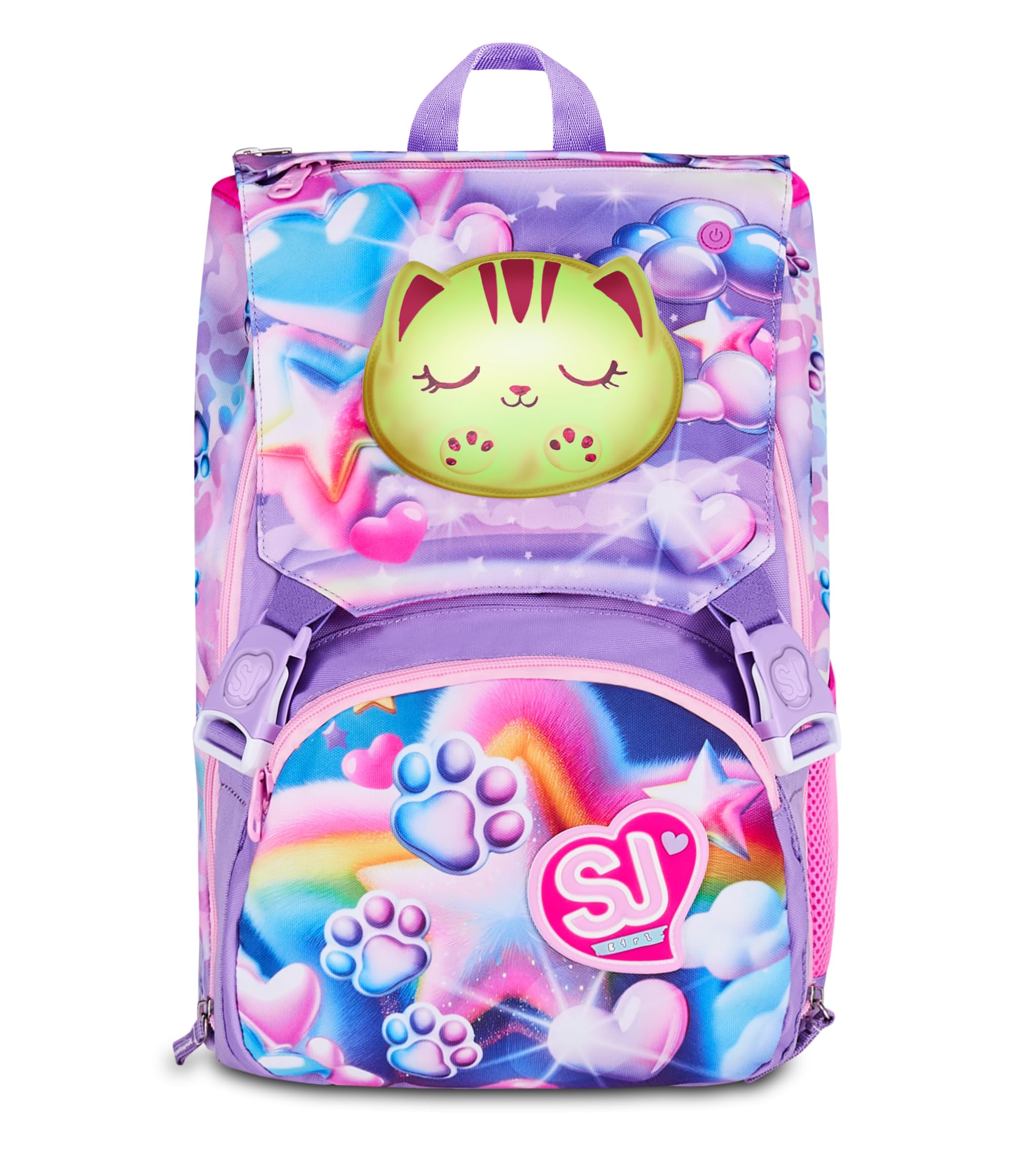 SJ Gang Zaino Estensibile Glowcat Rosa 24L – Gattino Luminoso