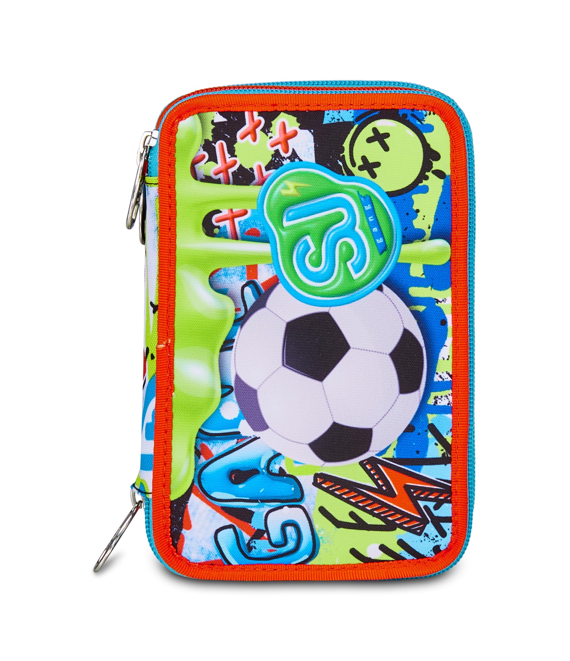 Astuccio SJ Gang Style Jam Gang 3 Zip Blu – Completo di Penne, Matite e Colori